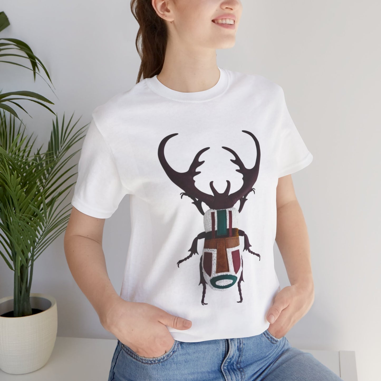 Whimsical Beetle Graphic Tee, Nature Lover's Shirt, Insect Design T-Shirt, Unique Gift for Entomologists, Casual Wear, Birthday Gift