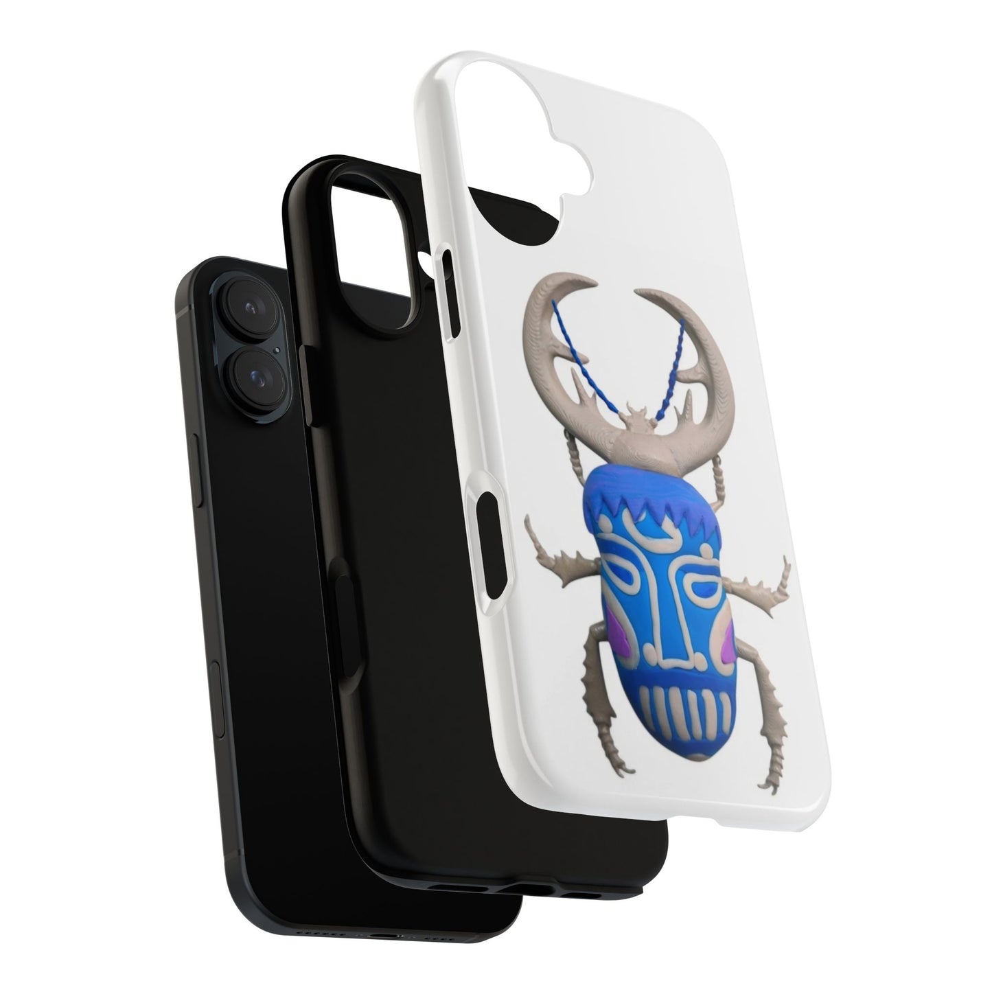 Colorful Beetle Phone Case, Tough Cases, Insect Design, Unique Gift, Phone Accessories, Nature Lover Gift
