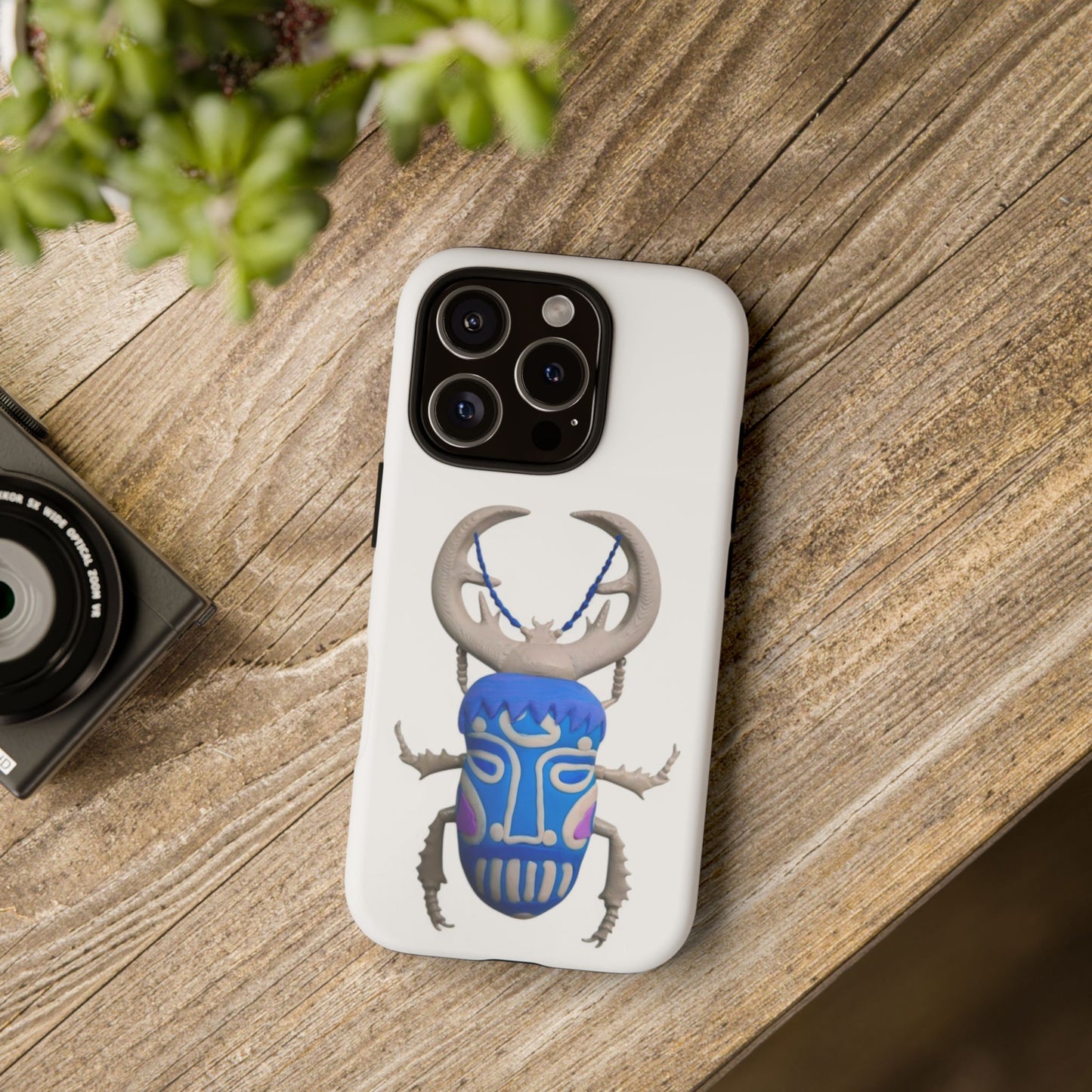 Colorful Beetle Phone Case, Animal-Inspired Tough Case, Unique Smartphone Cover, Insect Art, Fun Gift for Nature Lovers