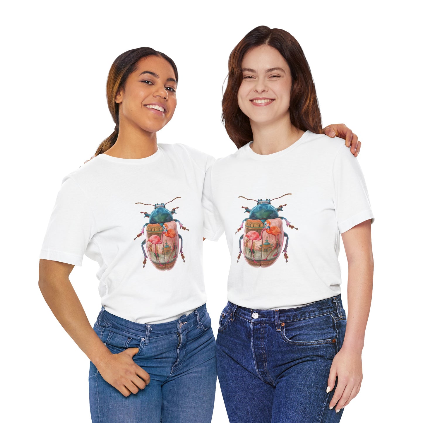 Artistic Beetle Graphic Tee, Unique Vintage-Inspired T-Shirt, Eco-Friendly Casual Wear, Gift for Nature Lovers, Perfect for Artistic Souls