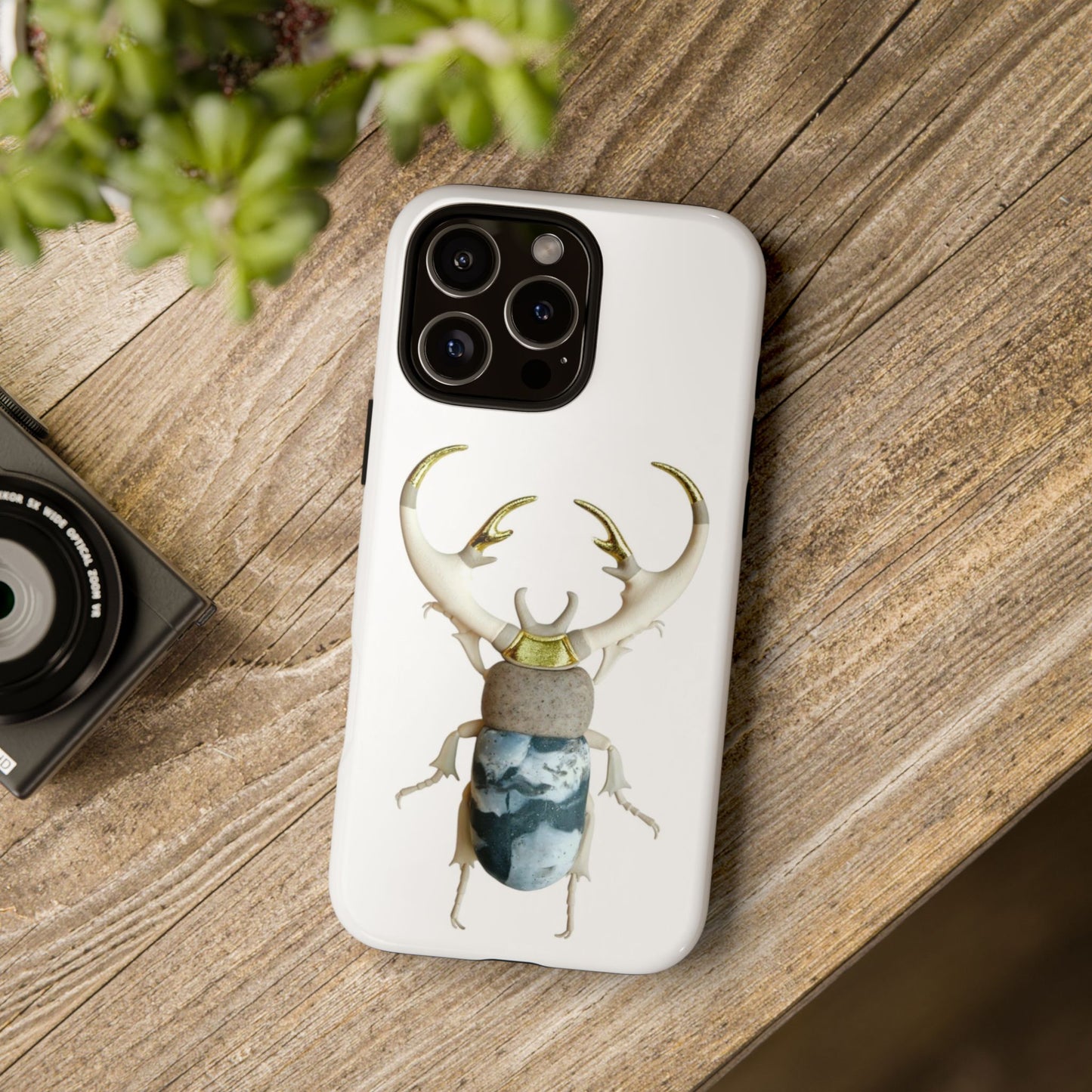 Stylish iPhone 16 Pro Max Phone Case with Beetle Design, Insect Lover Gift, Unique Phone Accessory, Birthday, Nature Enthusiast