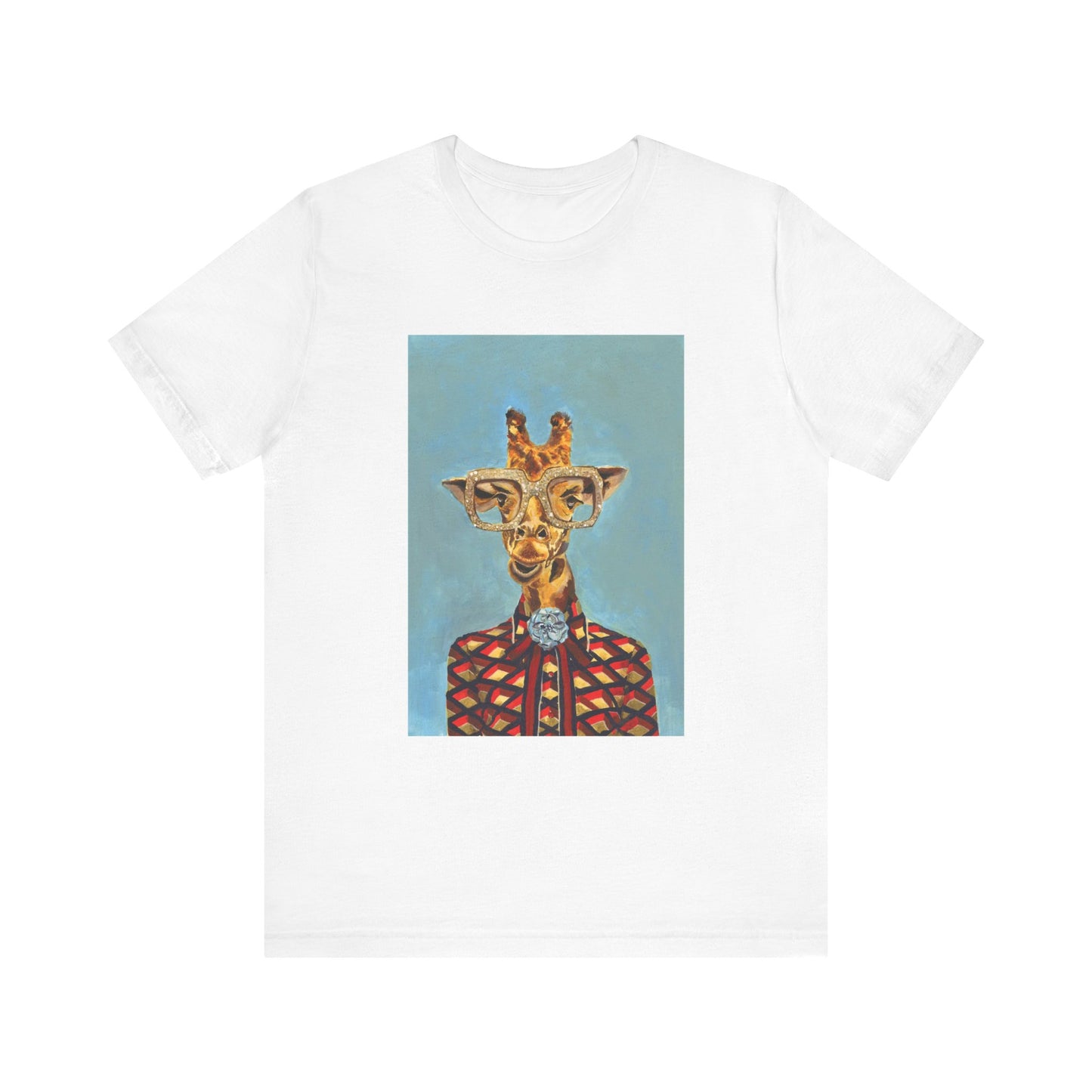 Whimsical Giraffe Graphic Tee, Fun Animal Art Shirt, Unique Gift for Animal Lovers, Summer Fashion, Quirky Casual Wear
