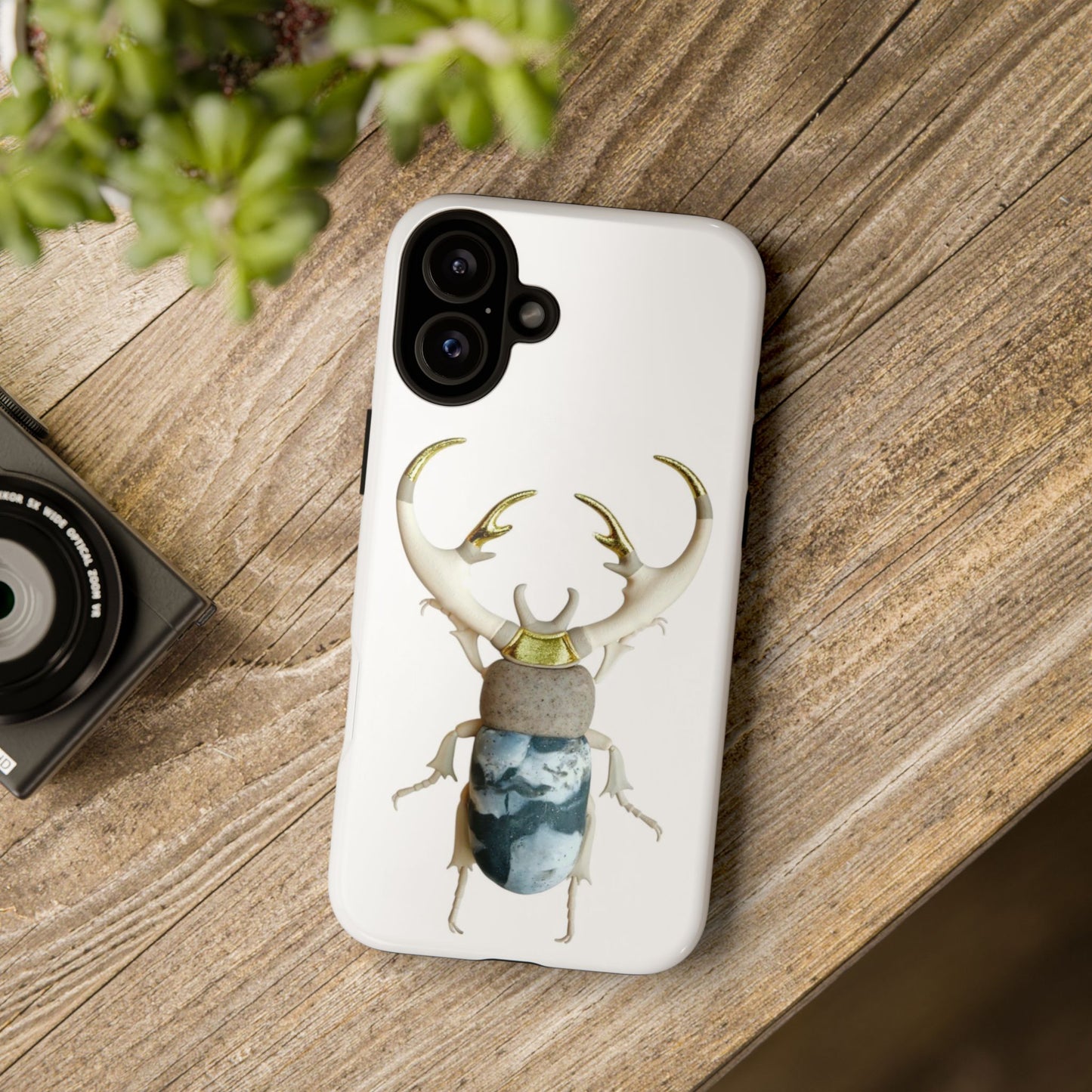 Beetle Art iPhone 16 Plus Phone Case, Tough Cases, Unique Gift for Nature Lovers, Insect Decor, Stylish Phone Protection