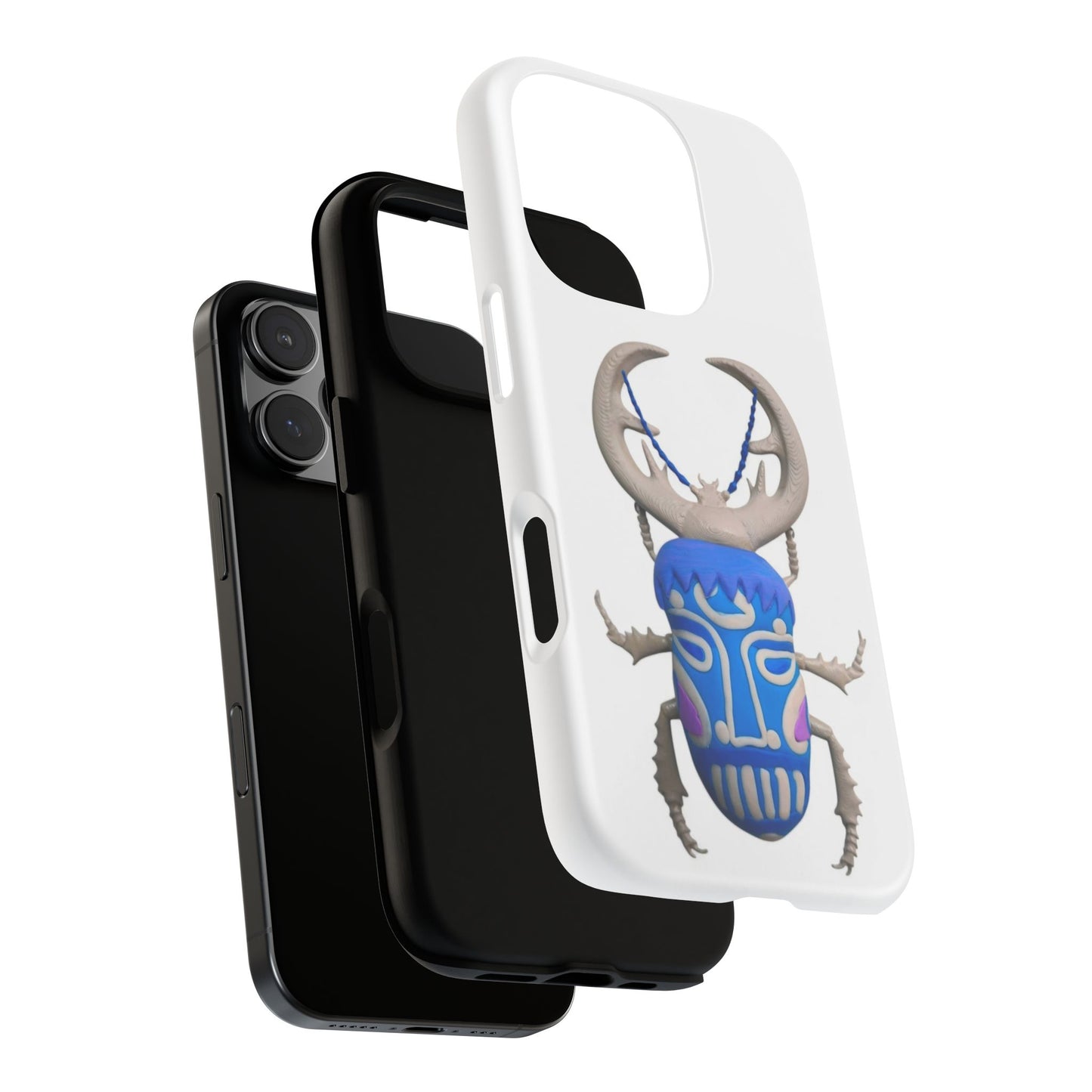Colorful Beetle Phone Case, Animal-Inspired Tough Case, Unique Smartphone Cover, Insect Art, Fun Gift for Nature Lovers