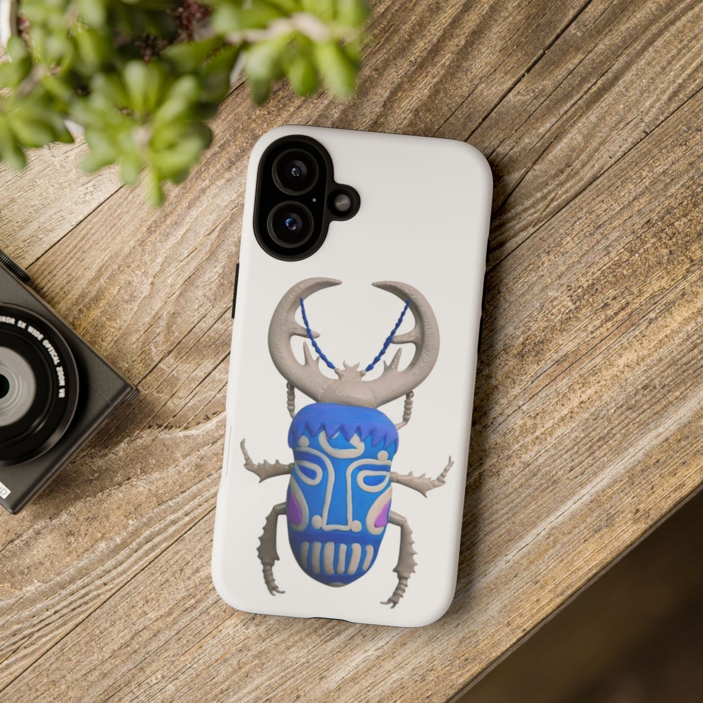 Colorful Beetle Phone Case, Tough Cases, Insect Design, Unique Gift, Phone Accessories, Nature Lover Gift