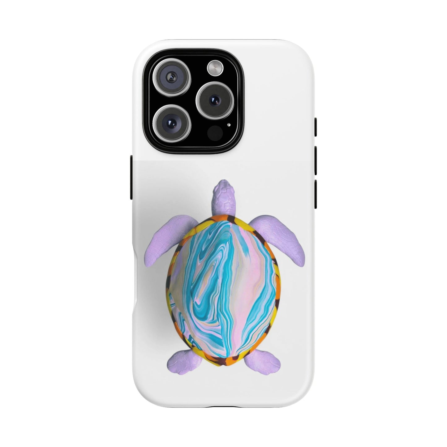 Colorful Turtle Phone Case, Durable Phone Cover, Unique Gift for Animal Lovers, Beach Vibe, Eco-Friendly Accessories