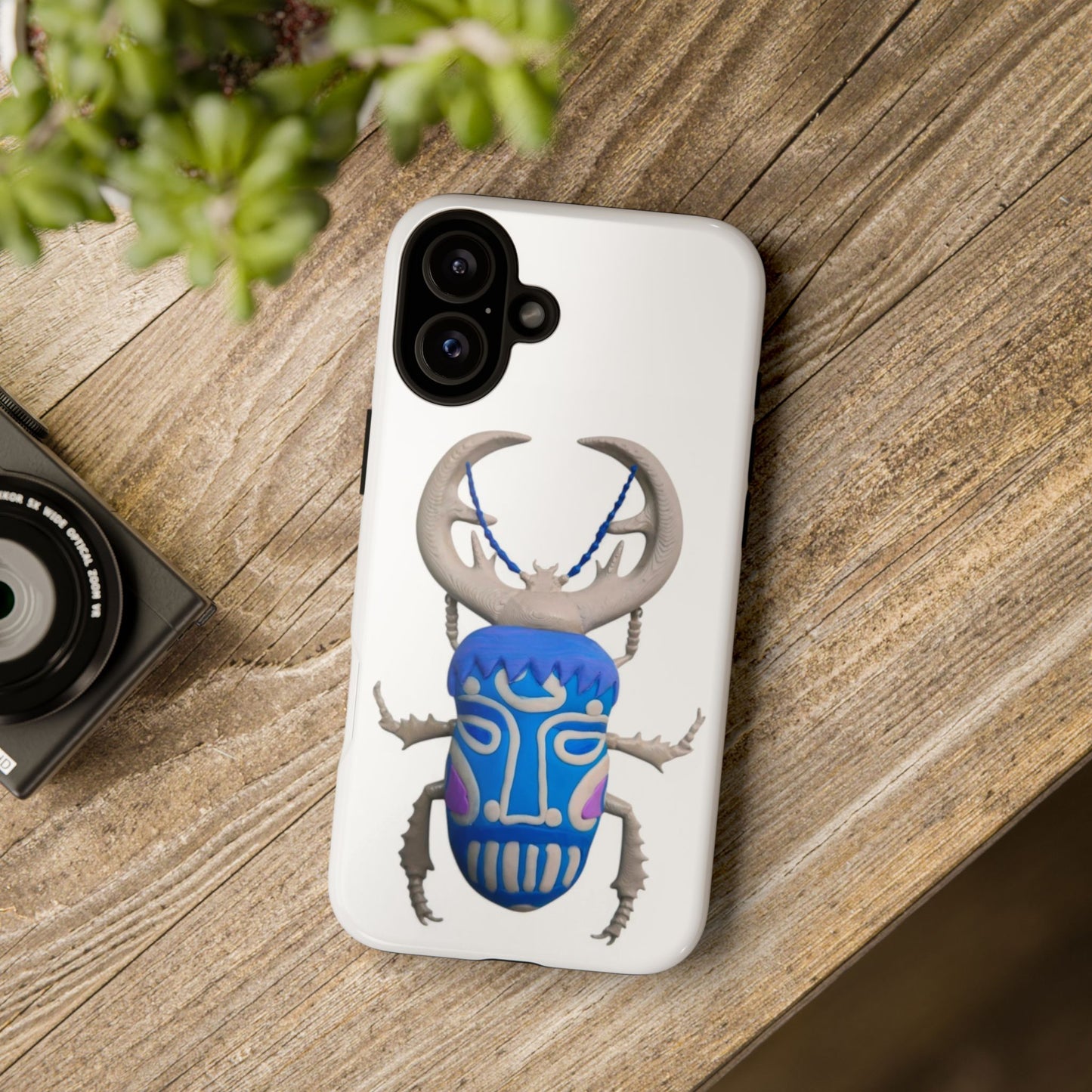 Colorful Beetle Phone Case, Tough Cases, Insect Design, Unique Gift, Phone Accessories, Nature Lover Gift