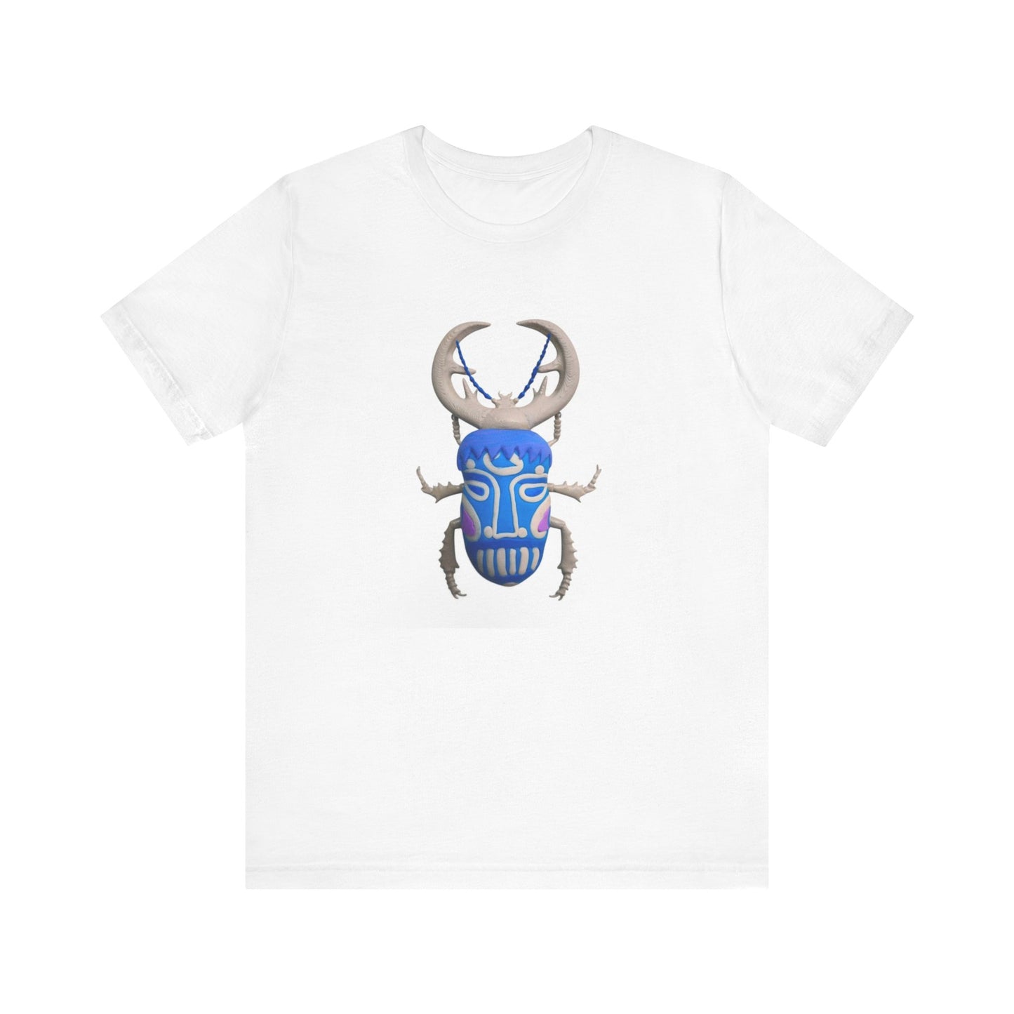 Blue Beetle Graphic Tee, Unisex Short Sleeve Shirt, Casual Wear, Unique Gift, Summer Outfit, Eco-friendly Fashion