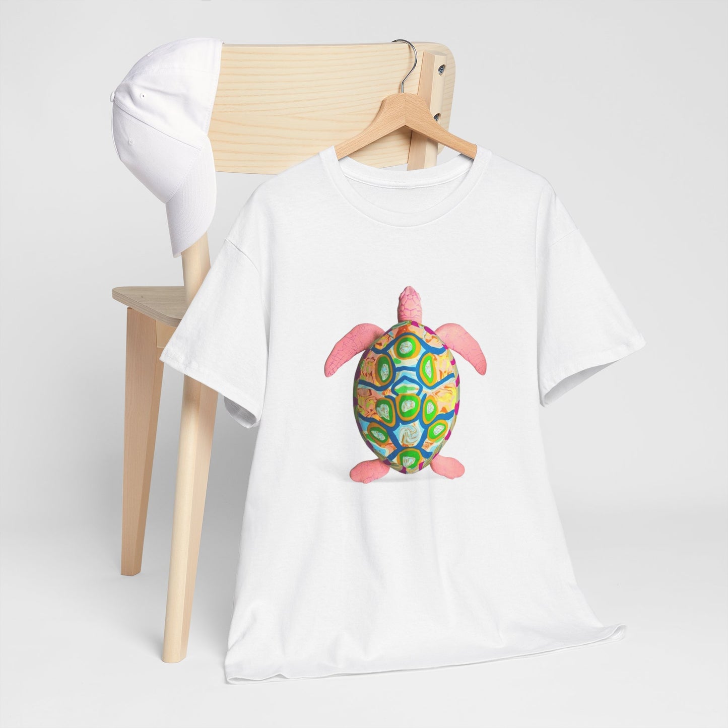 Colorful Turtle Graphic Tee for Beach Lovers, Casual Summer Apparel, Unique Gift for Nature Enthusiasts, Unisex Cotton Shirt, Fun Beachwear