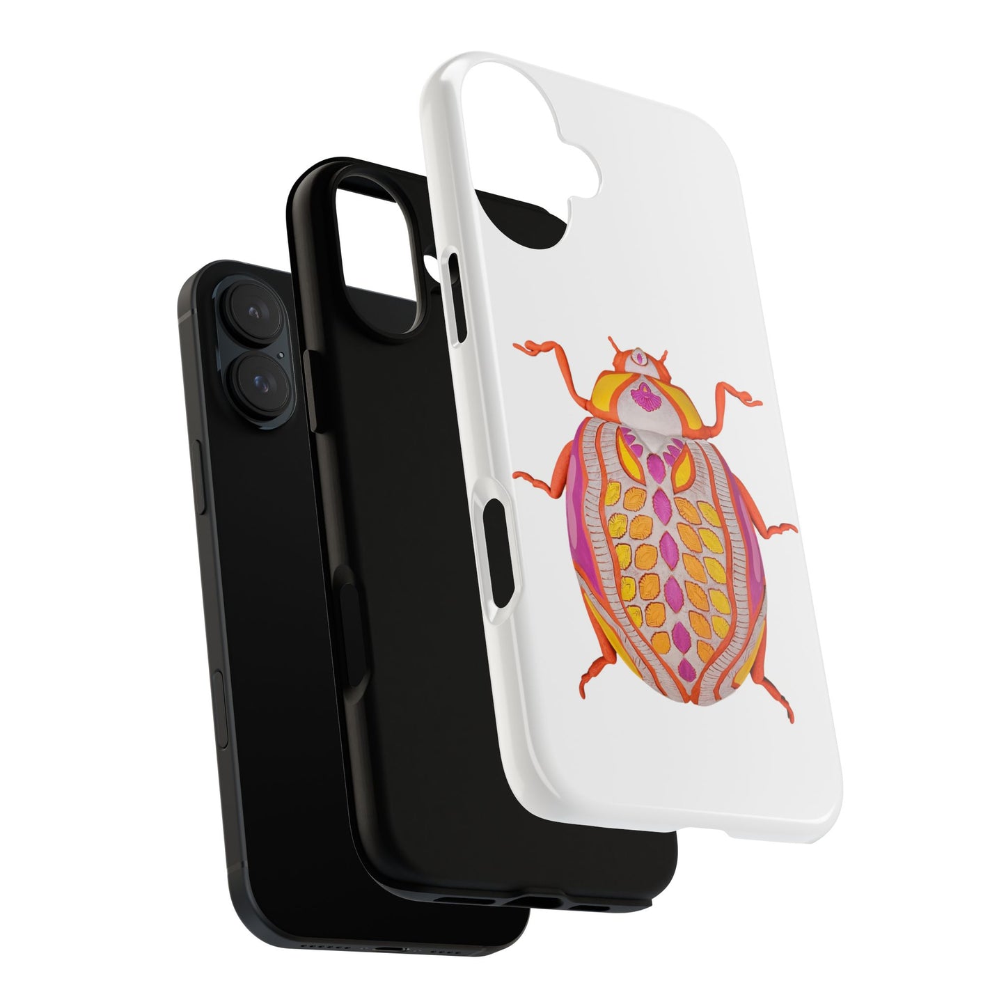 Colorful Beetle Phone Case, Tough Phone Cover, Phone Accessories, Insect Design, Unique Gift for Bug Lovers