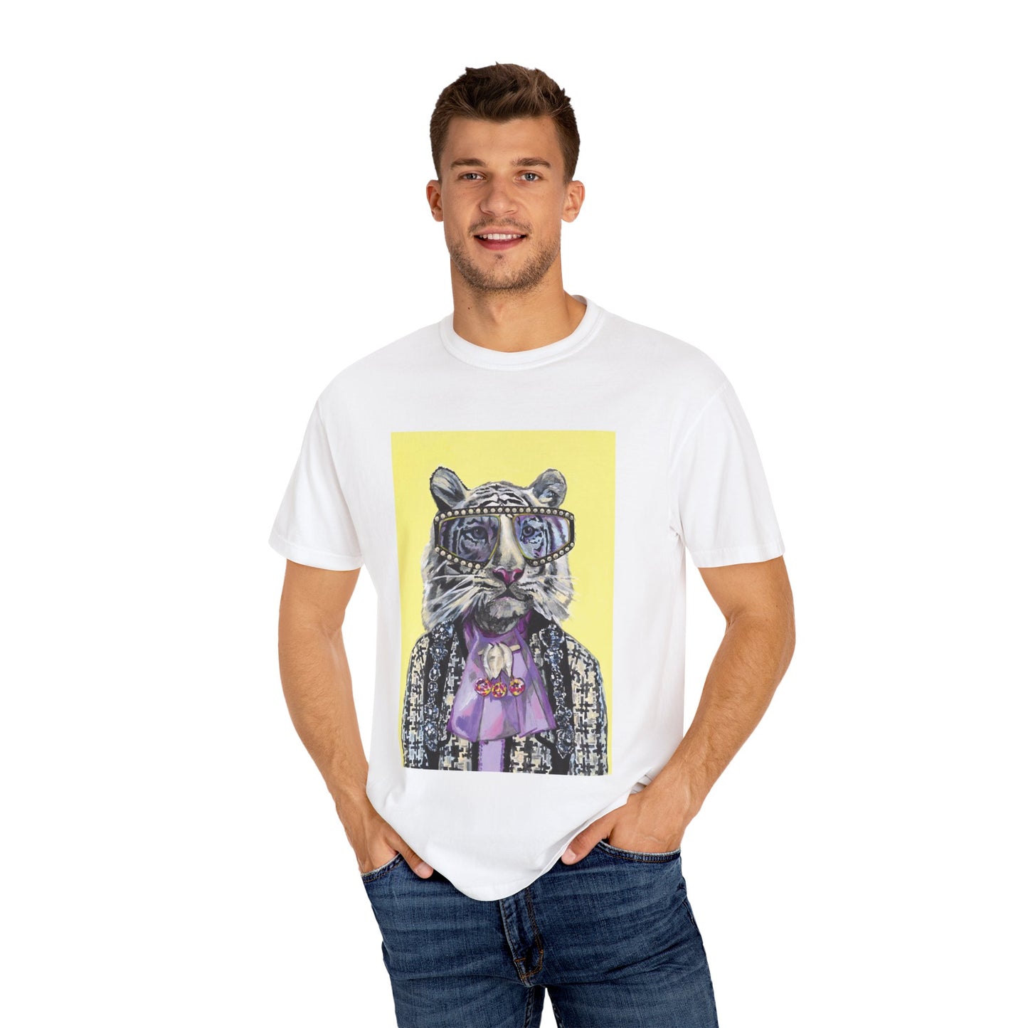 Cool Cat Unisex T-Shirt, Fun Gift for Cat Lovers, Vintage Style Tee, Graphic Animal T-Shirt, Perfect for Casual Wear