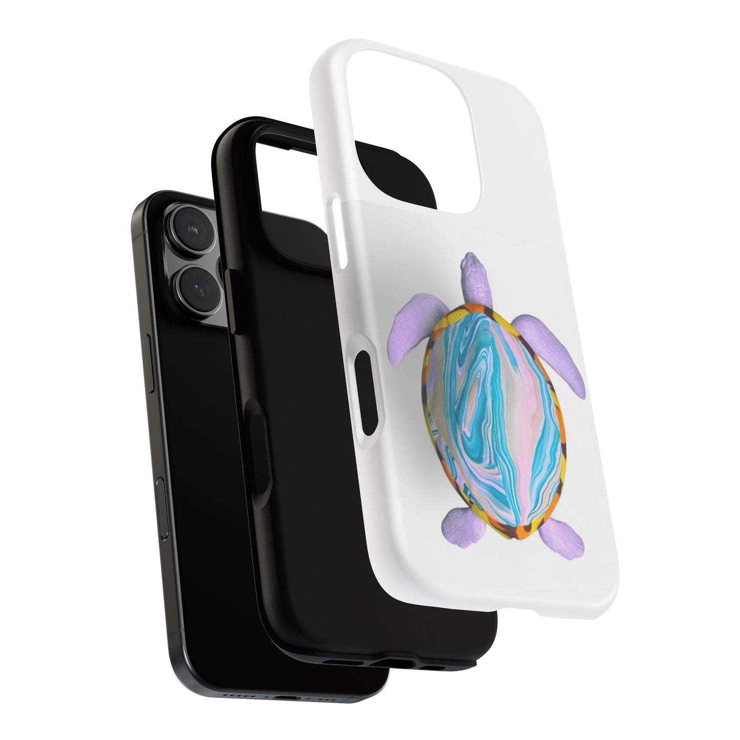 Colorful Turtle Phone Case, Durable Phone Cover, Unique Gift for Animal Lovers, Beach Vibe, Eco-Friendly Accessories