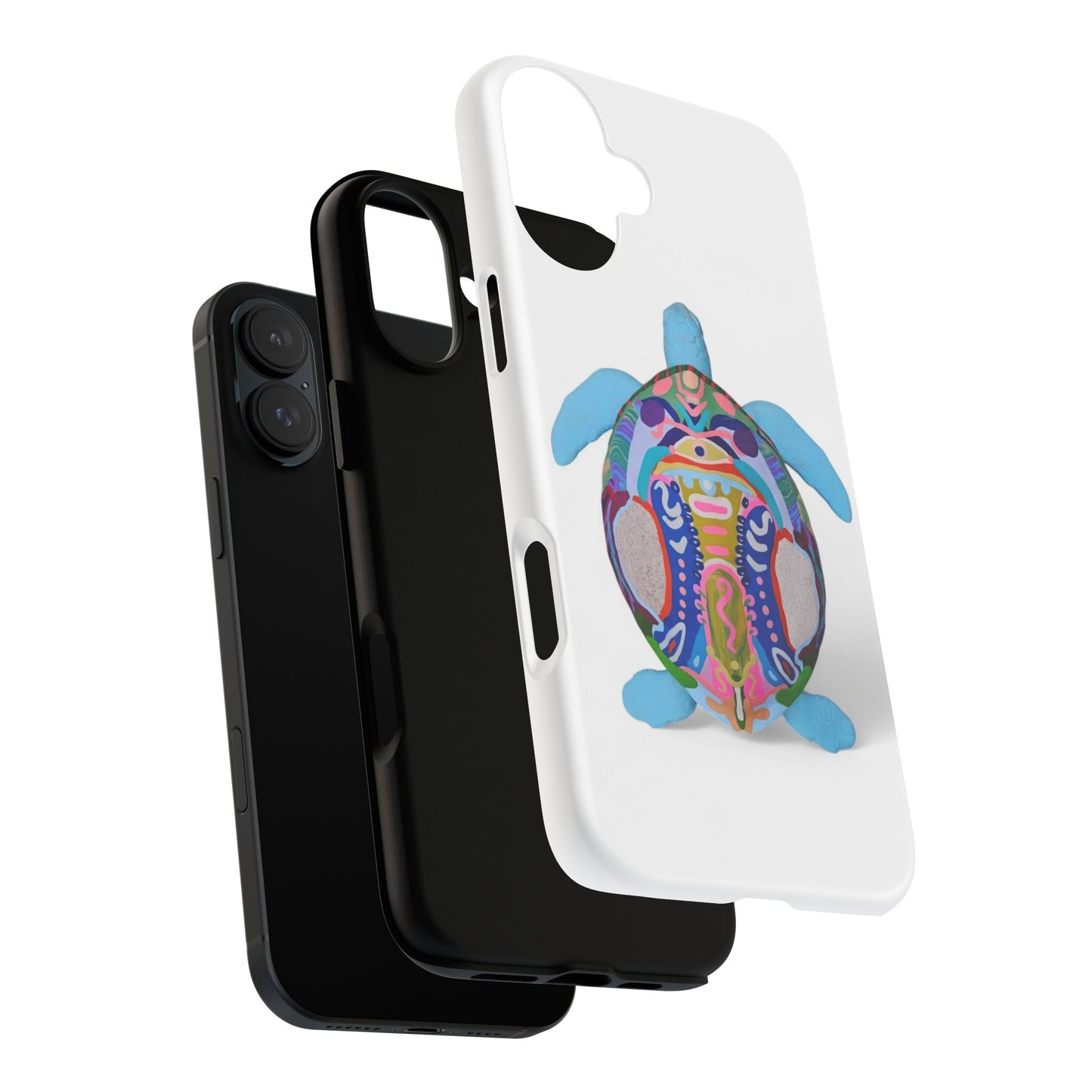 Colorful Turtle Phone Case - Tough Cases, Sea Life Gifts, Ocean Lover, Nature Accessories, Unique Phone Covers