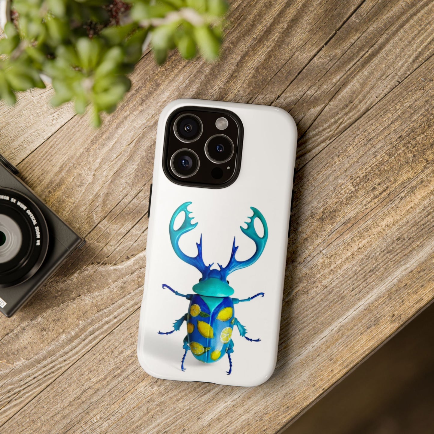 Colorful Beetle Phone Case, Tough Cases, Insect Lover Gift, Unique Phone Accessory, Nature-Inspired Design, Eco-Friendly Case
