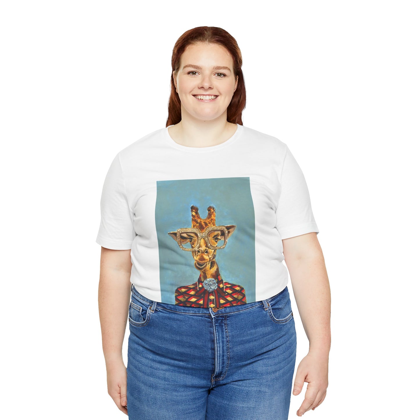 Whimsical Giraffe Graphic Tee, Fun Animal Art Shirt, Unique Gift for Animal Lovers, Summer Fashion, Quirky Casual Wear