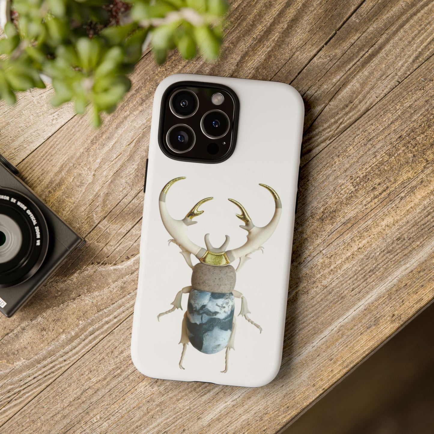 Stylish iPhone 16 Pro Max Phone Case with Beetle Design, Insect Lover Gift, Unique Phone Accessory, Birthday, Nature Enthusiast