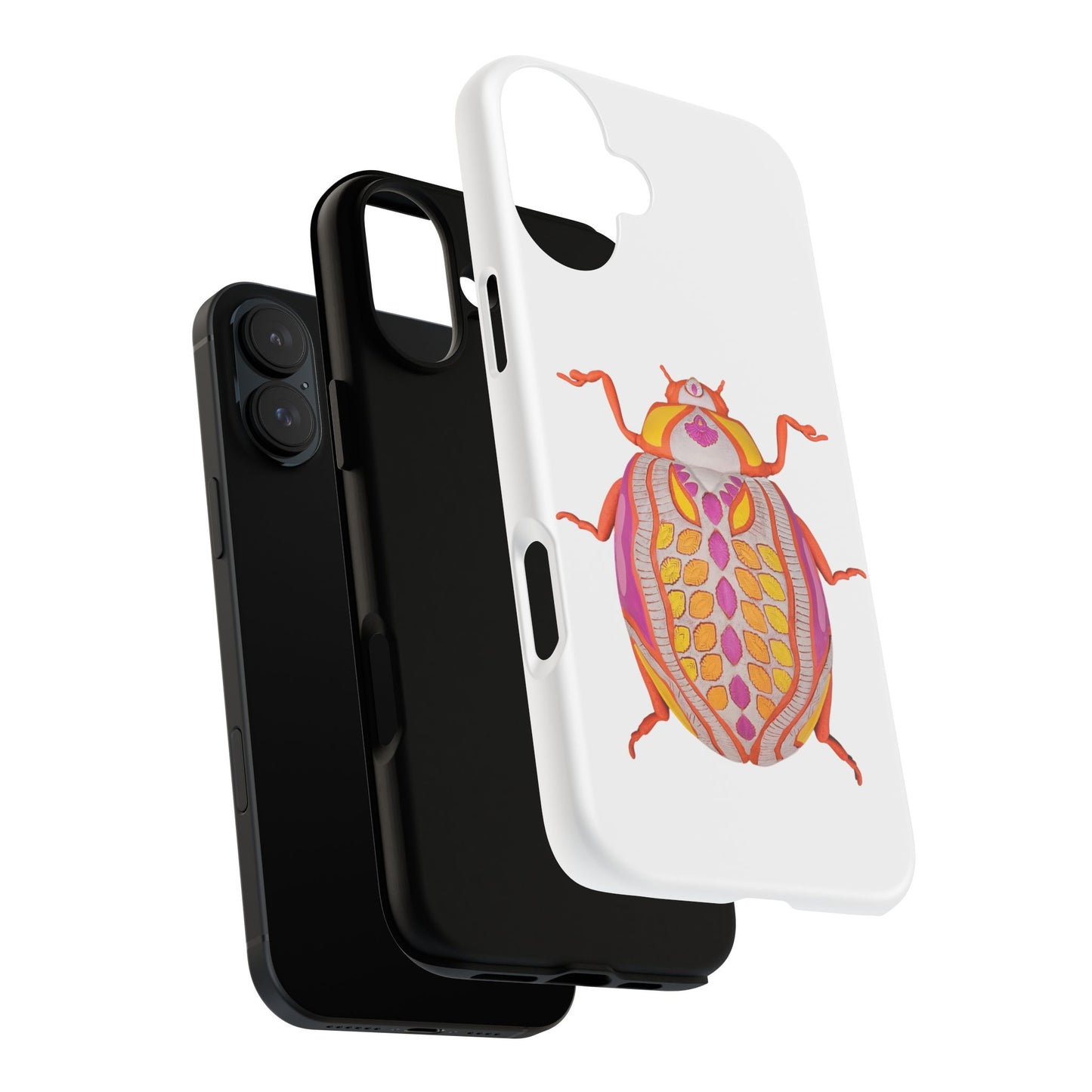 Colorful Beetle Phone Case, Tough Phone Cover, Phone Accessories, Insect Design, Unique Gift for Bug Lovers