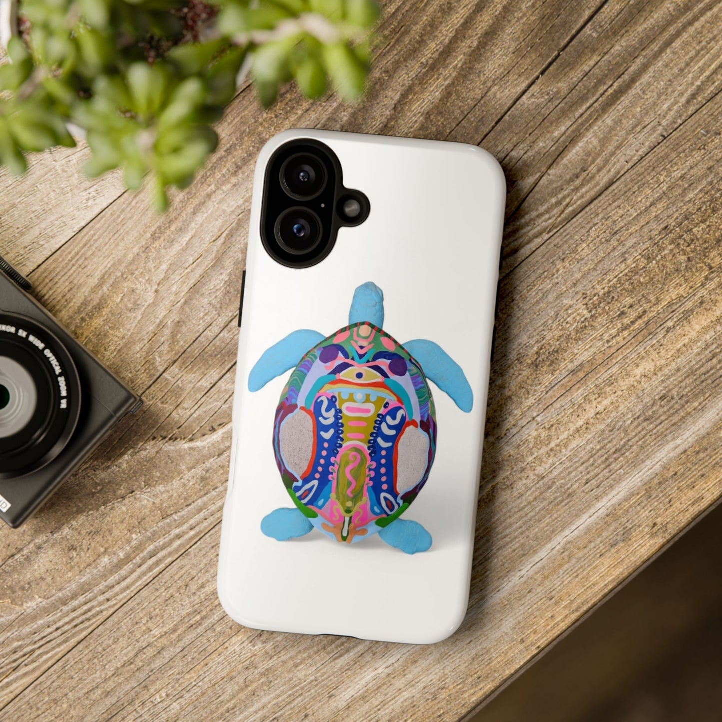 Colorful Turtle Phone Case - Tough Cases, Sea Life Gifts, Ocean Lover, Nature Accessories, Unique Phone Covers