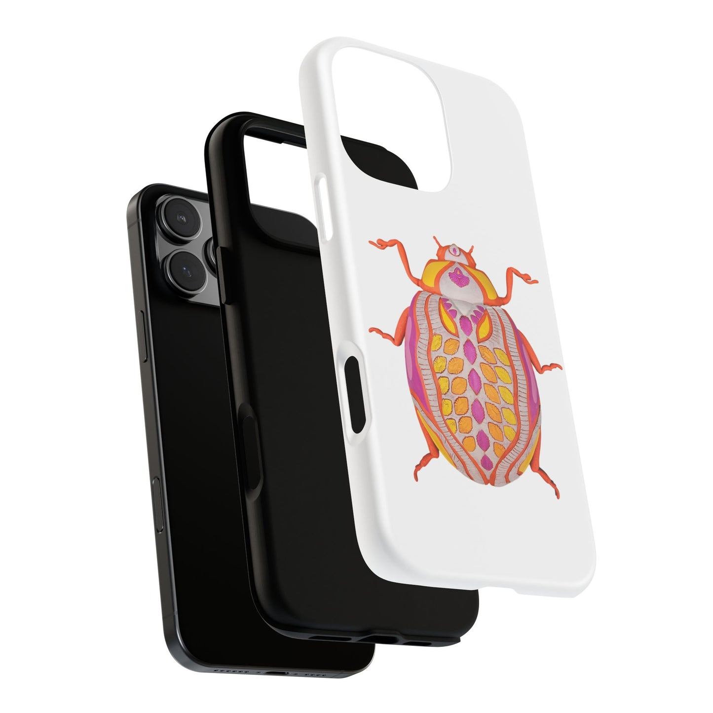 Colorful Beetle Phone Case, Cute Bug Cover, Tough Cases, Insect Lover Gift, Phone Accessories, Trendy Phone Shell