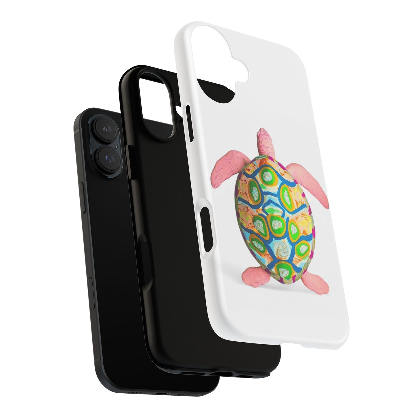 Colorful Turtle iPhone 16 Plus Case, Cute Turtle Design, Eco-Friendly Phone Cover, Gift for Nature Lovers, Animal Enthusiast Protection