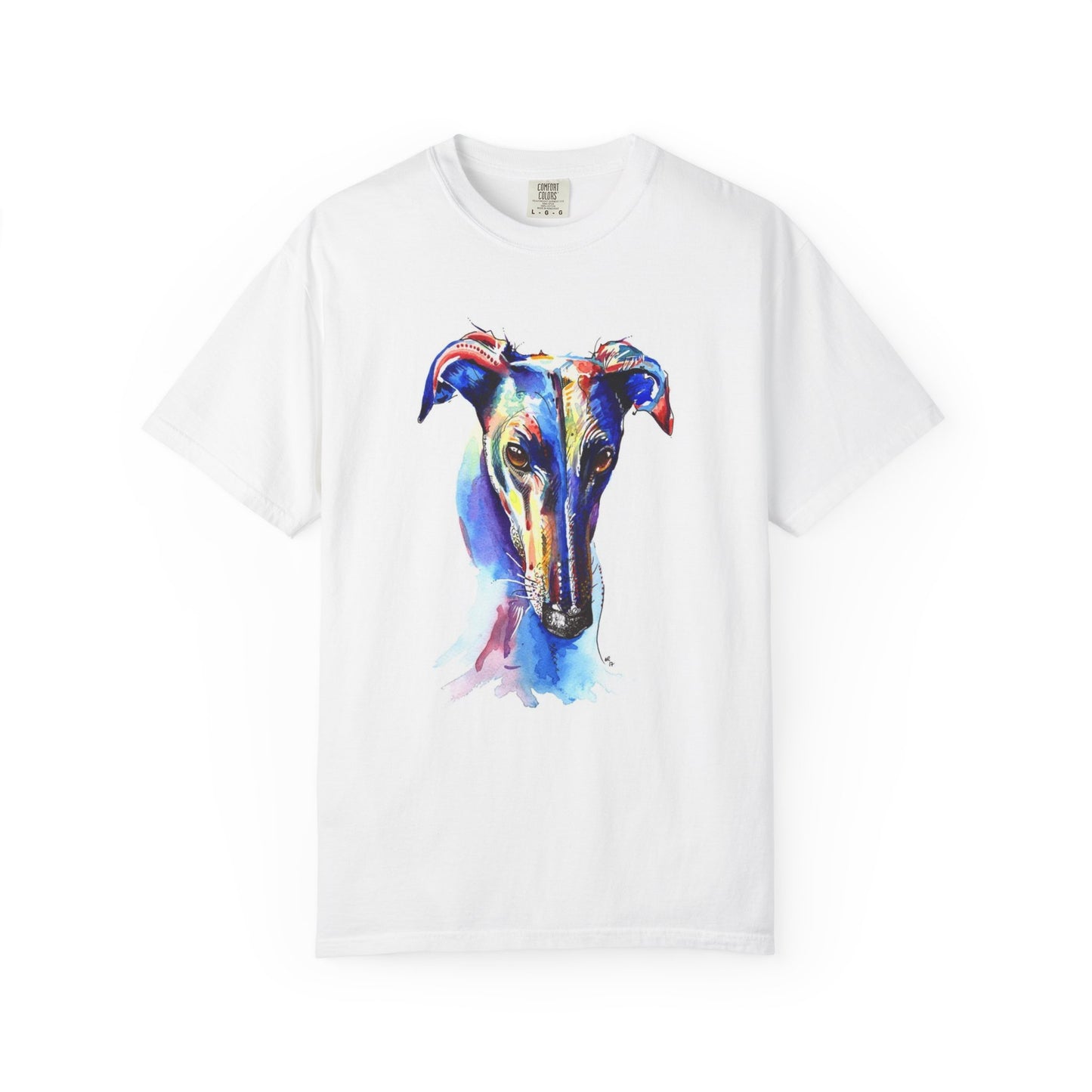 Colorful Dog Art Unisex Cream T-Shirt, Graphic Tee for Dog Lovers, Pet Owner Gift, Casual Wear, Animal Lover Apparel