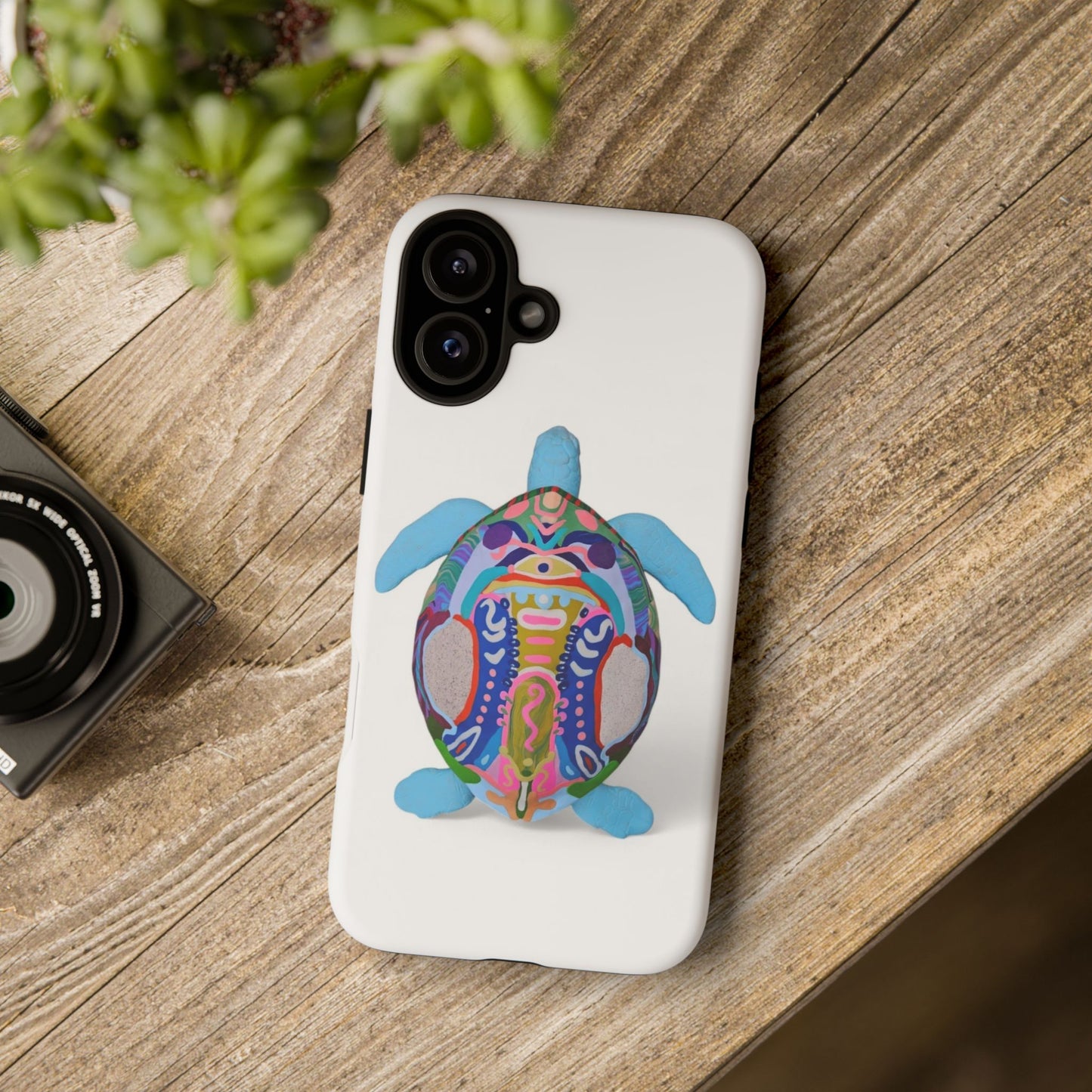 Colorful Turtle Phone Case - Tough Cases, Sea Life Gifts, Ocean Lover, Nature Accessories, Unique Phone Covers