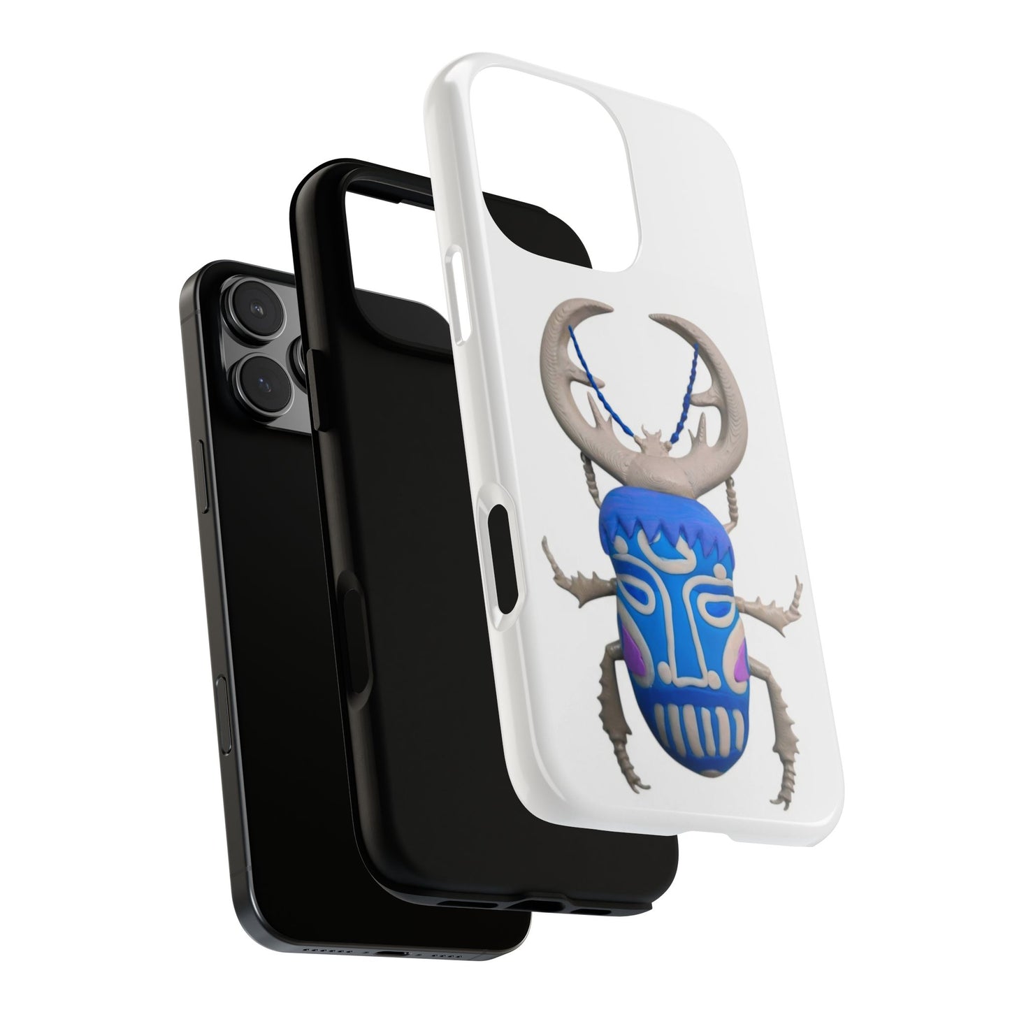 Unique Beetle iPhone 16 Pro Max Case, Tough Cases, Bug Lover Gift, Insect Art, Nature Phone Cover, Eco-Friendly Cell Case