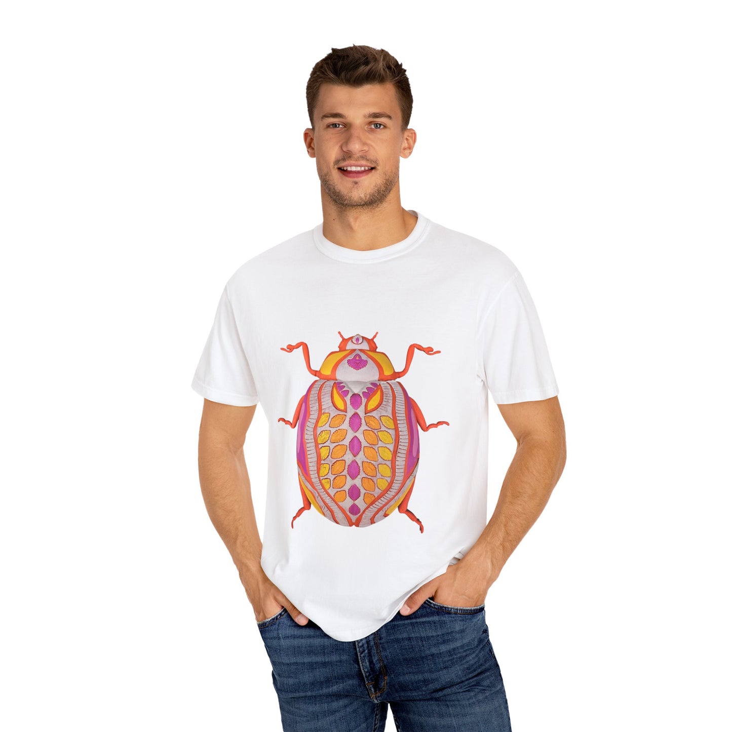 Vibrant Beetle Design T-Shirt | Unisex, Casual Wear, Nature Lovers Gift, Eco-Friendly Fabric, Summer Fashion