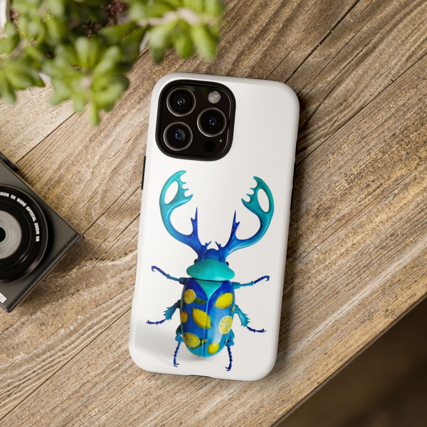 Beetle Phone Case, Tough Phone Cover, Insect Art, Unique Mobile Protector, Gift for Nature Lovers, Eco-Friendly Tech Accessory