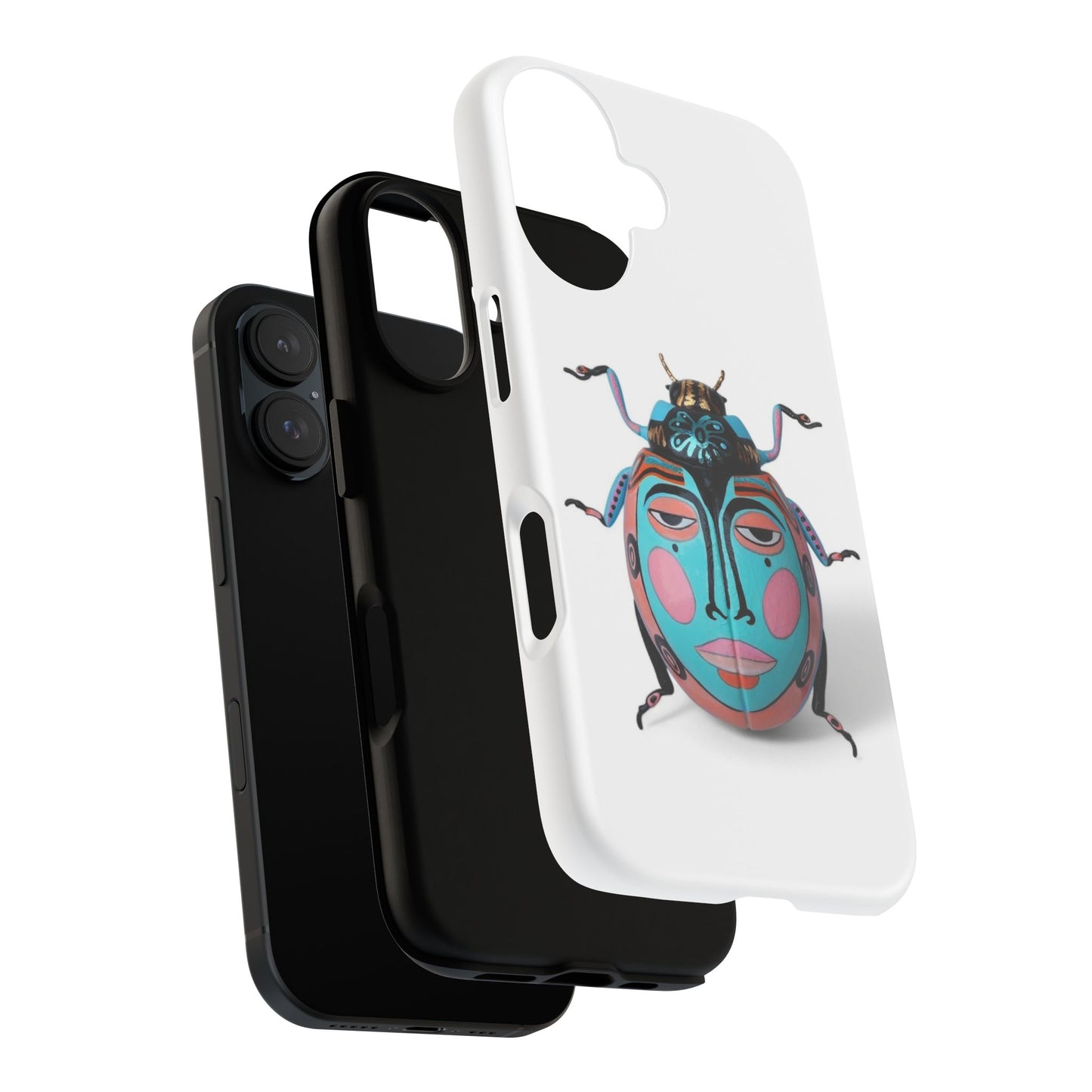 Colorful Beetle Phone Case, Tough Cases, Unique Gift for Insect Lovers, Trendy Accessories, Protection for Smartphones