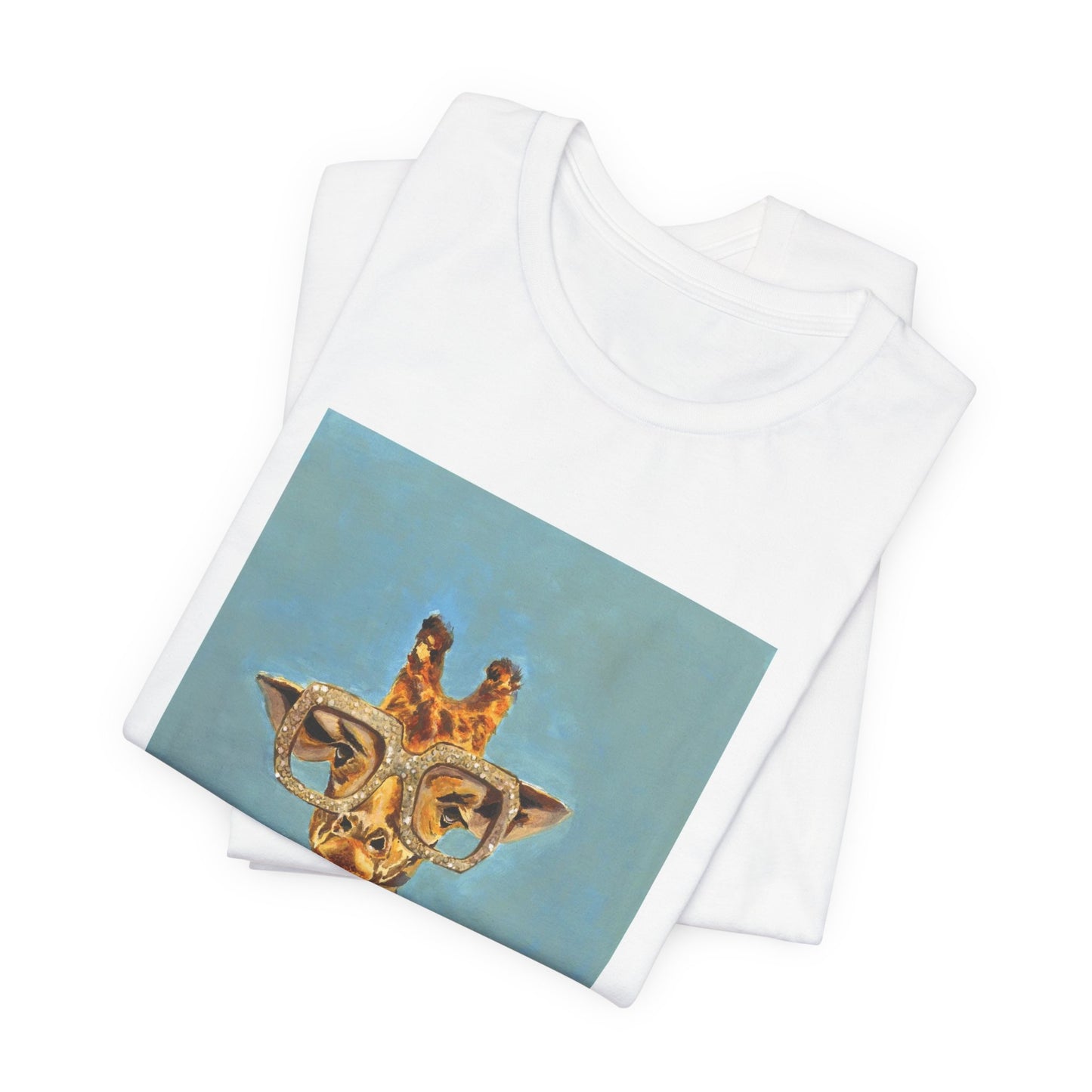 Whimsical Giraffe Graphic Tee, Fun Animal Art Shirt, Unique Gift for Animal Lovers, Summer Fashion, Quirky Casual Wear