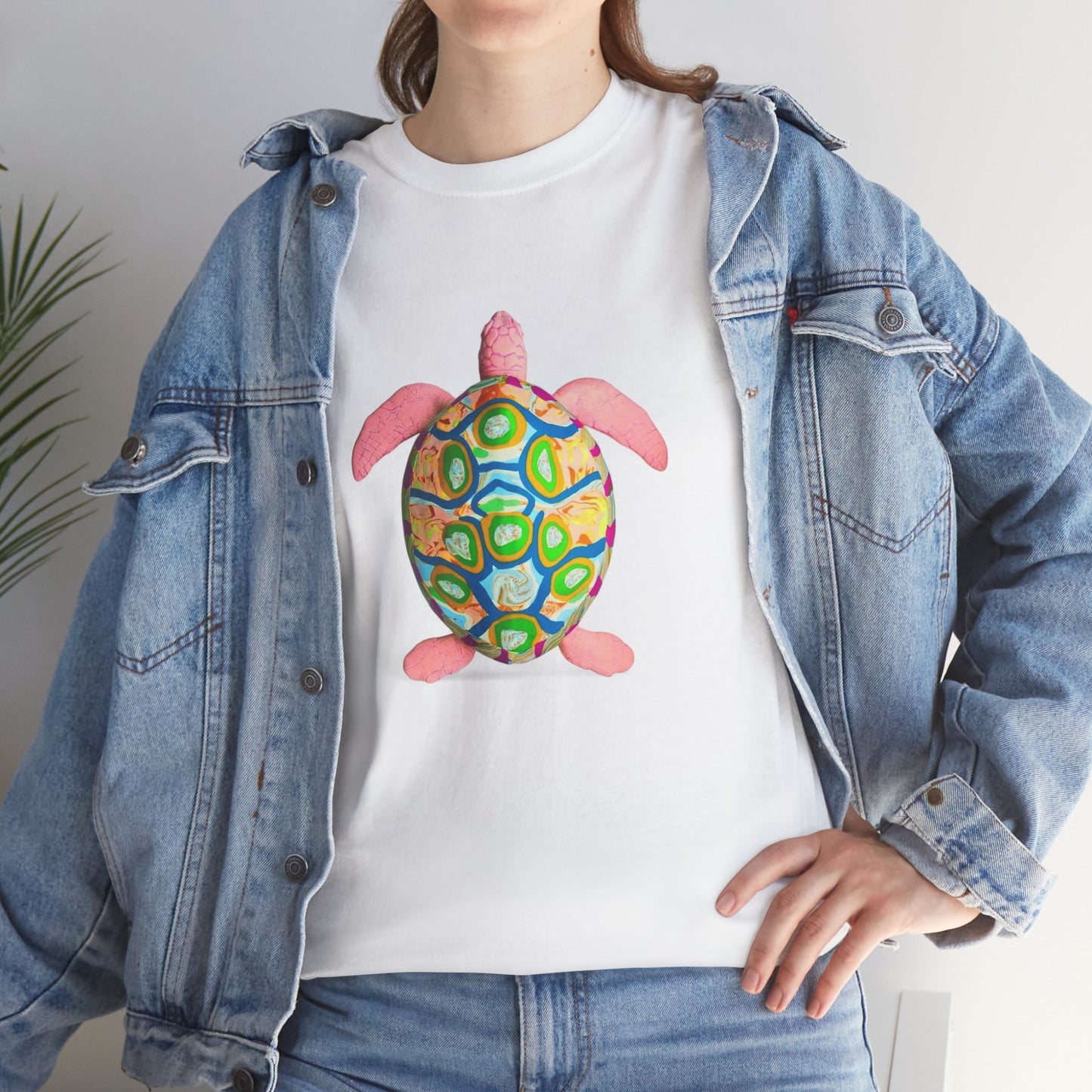 Colorful Turtle Graphic Tee for Beach Lovers, Casual Summer Apparel, Unique Gift for Nature Enthusiasts, Unisex Cotton Shirt, Fun Beachwear