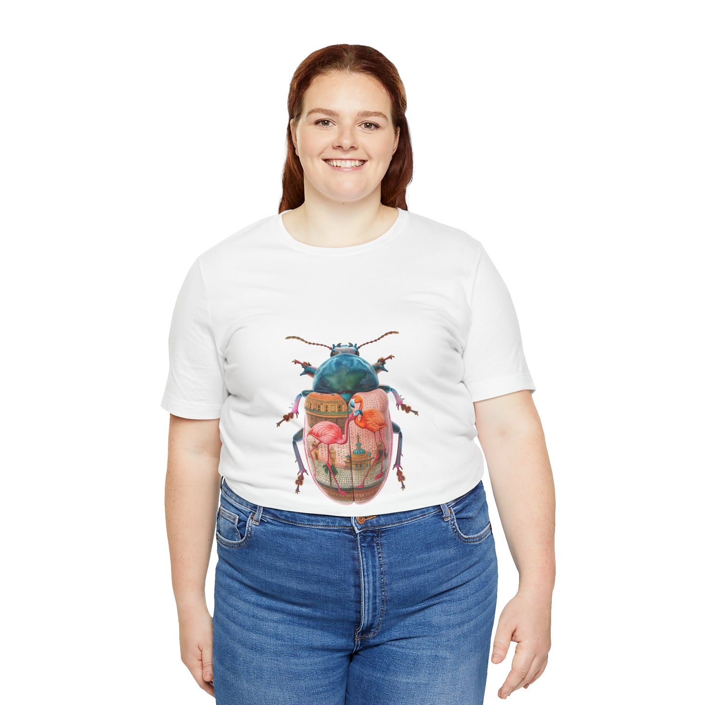 Artistic Beetle Graphic Tee, Unique Vintage-Inspired T-Shirt, Eco-Friendly Casual Wear, Gift for Nature Lovers, Perfect for Artistic Souls