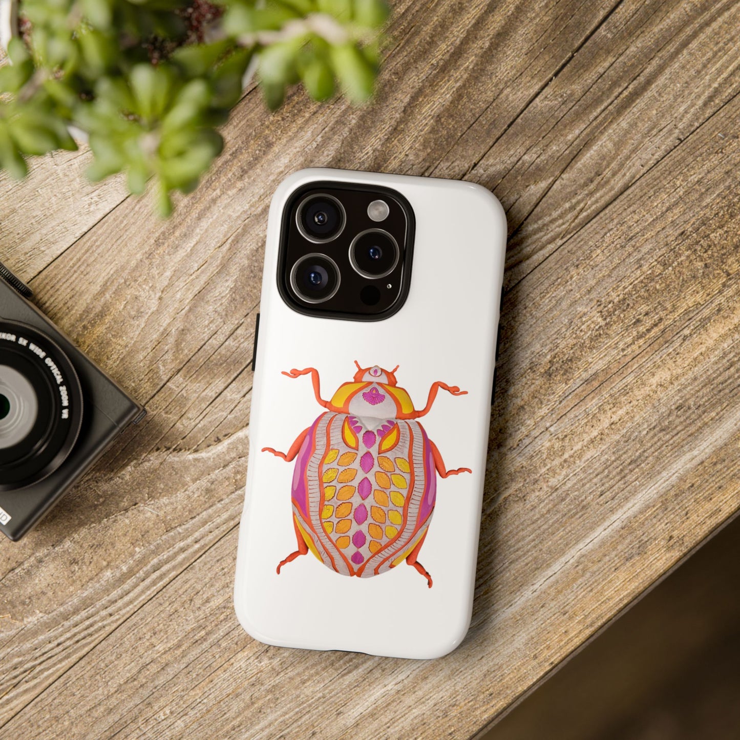 Colorful Bug Phone Case, Insect Design Case, Tough Phone Cover, Unique Gift for Nature Lovers, Stylish Mobile Accessory