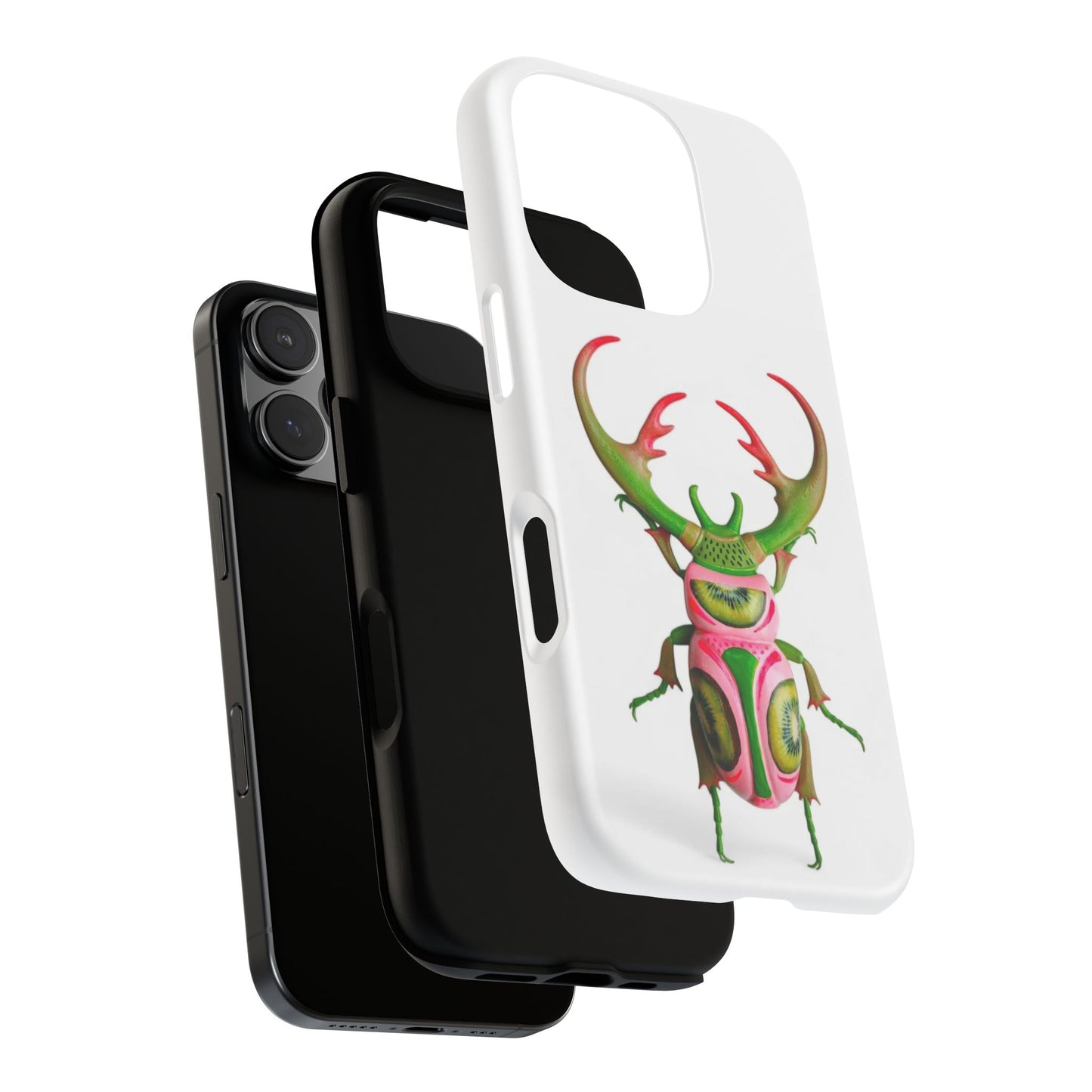 Stylish iPhone 16 Pro Case featuring Vibrant Beetle Design, Tough Cases, Eco-Friendly, Unique Gift, Trendy Accessories, Insect Art