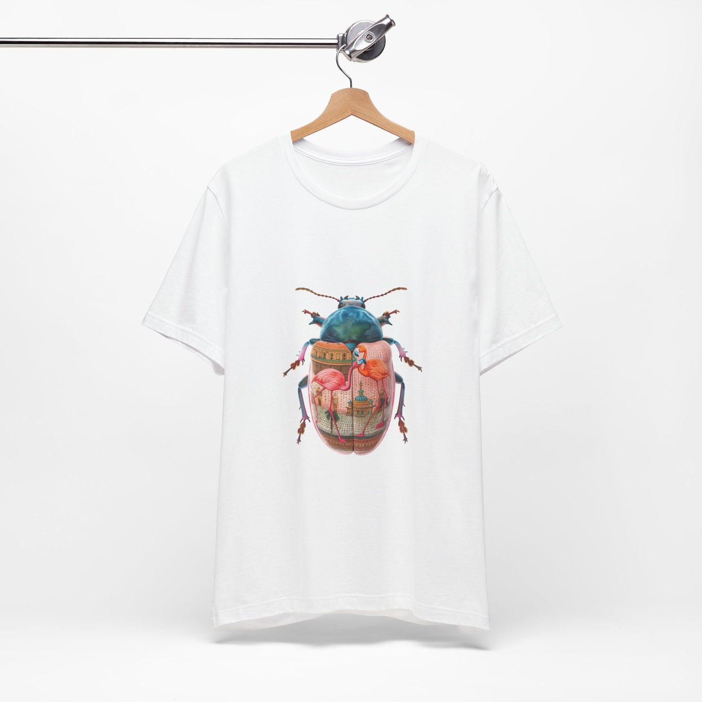 Artistic Beetle Graphic Tee, Unique Vintage-Inspired T-Shirt, Eco-Friendly Casual Wear, Gift for Nature Lovers, Perfect for Artistic Souls