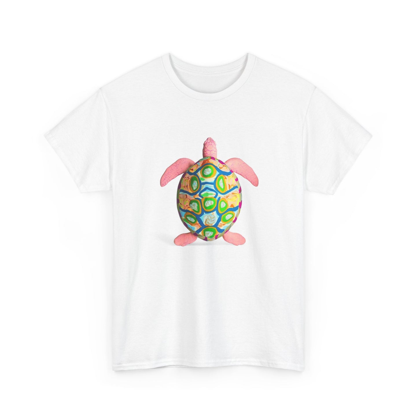 Colorful Turtle Graphic Tee for Beach Lovers, Casual Summer Apparel, Unique Gift for Nature Enthusiasts, Unisex Cotton Shirt, Fun Beachwear
