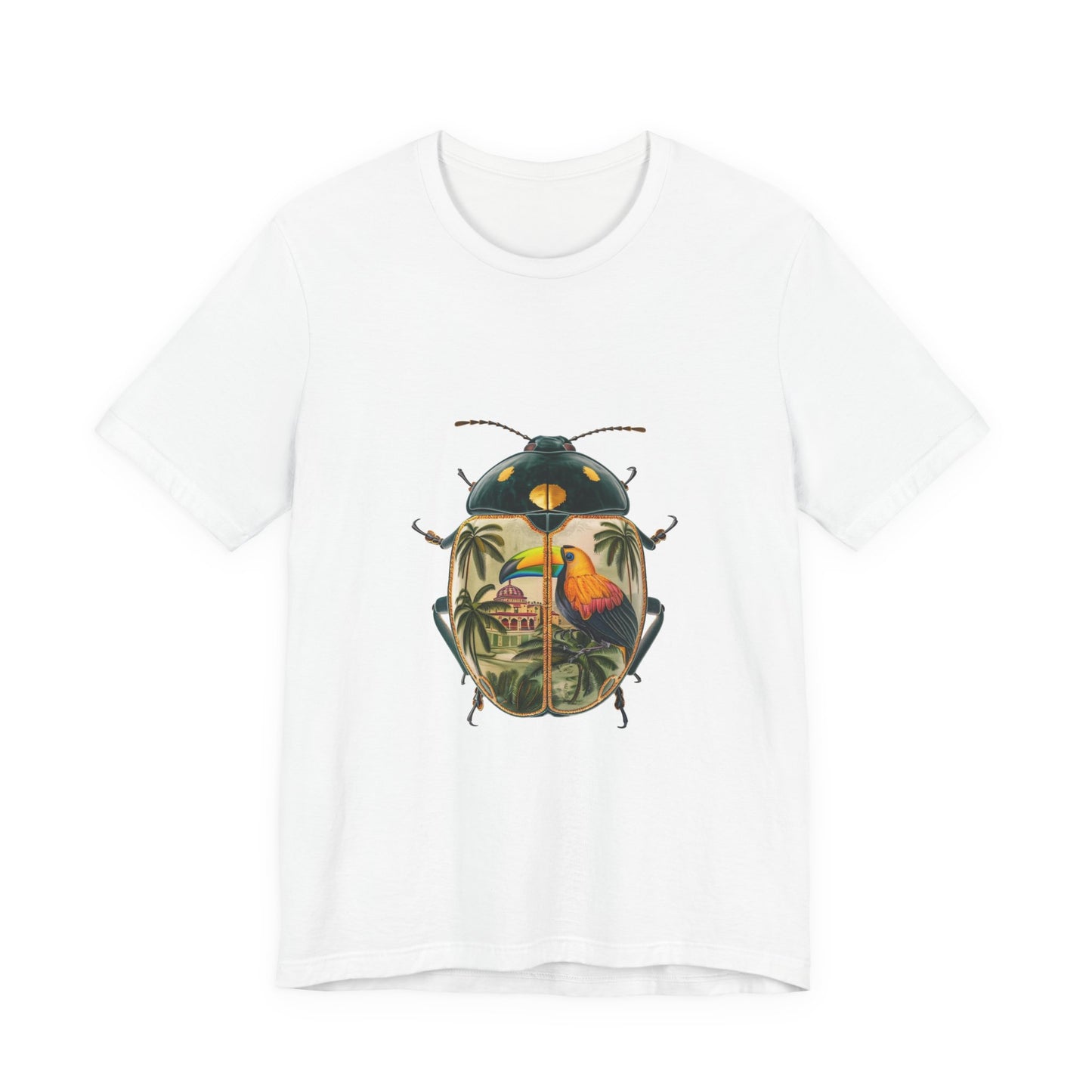 Tropical Beetle Tee, Fun Nature Shirt, Insect Graphic Tee, Summer Casual Wear, Eco-Friendly Fashion
