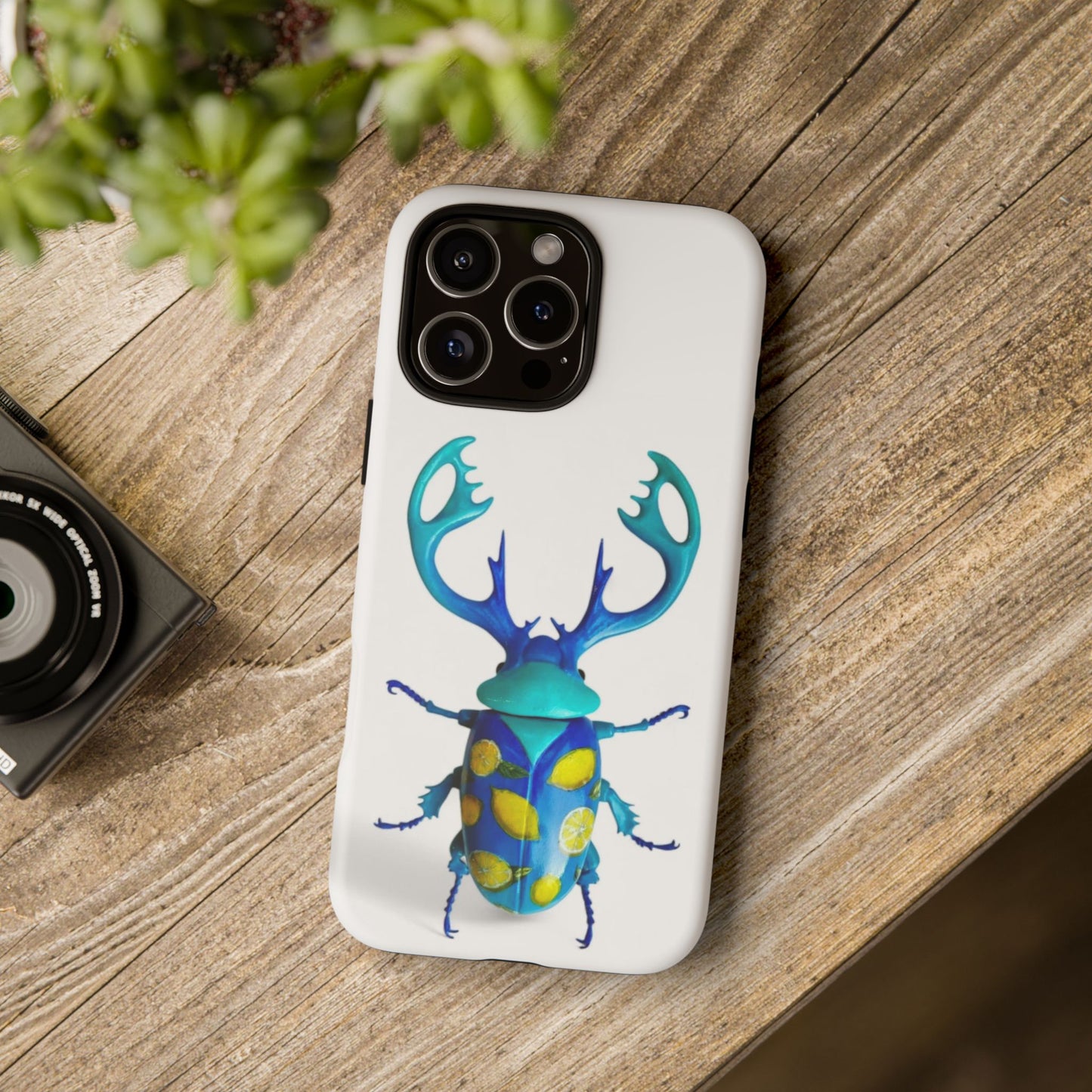 Beetle Phone Case, Tough Phone Cover, Insect Art, Unique Mobile Protector, Gift for Nature Lovers, Eco-Friendly Tech Accessory