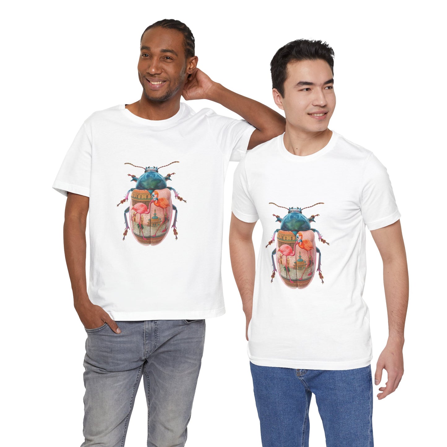 Artistic Beetle Graphic Tee, Unique Vintage-Inspired T-Shirt, Eco-Friendly Casual Wear, Gift for Nature Lovers, Perfect for Artistic Souls