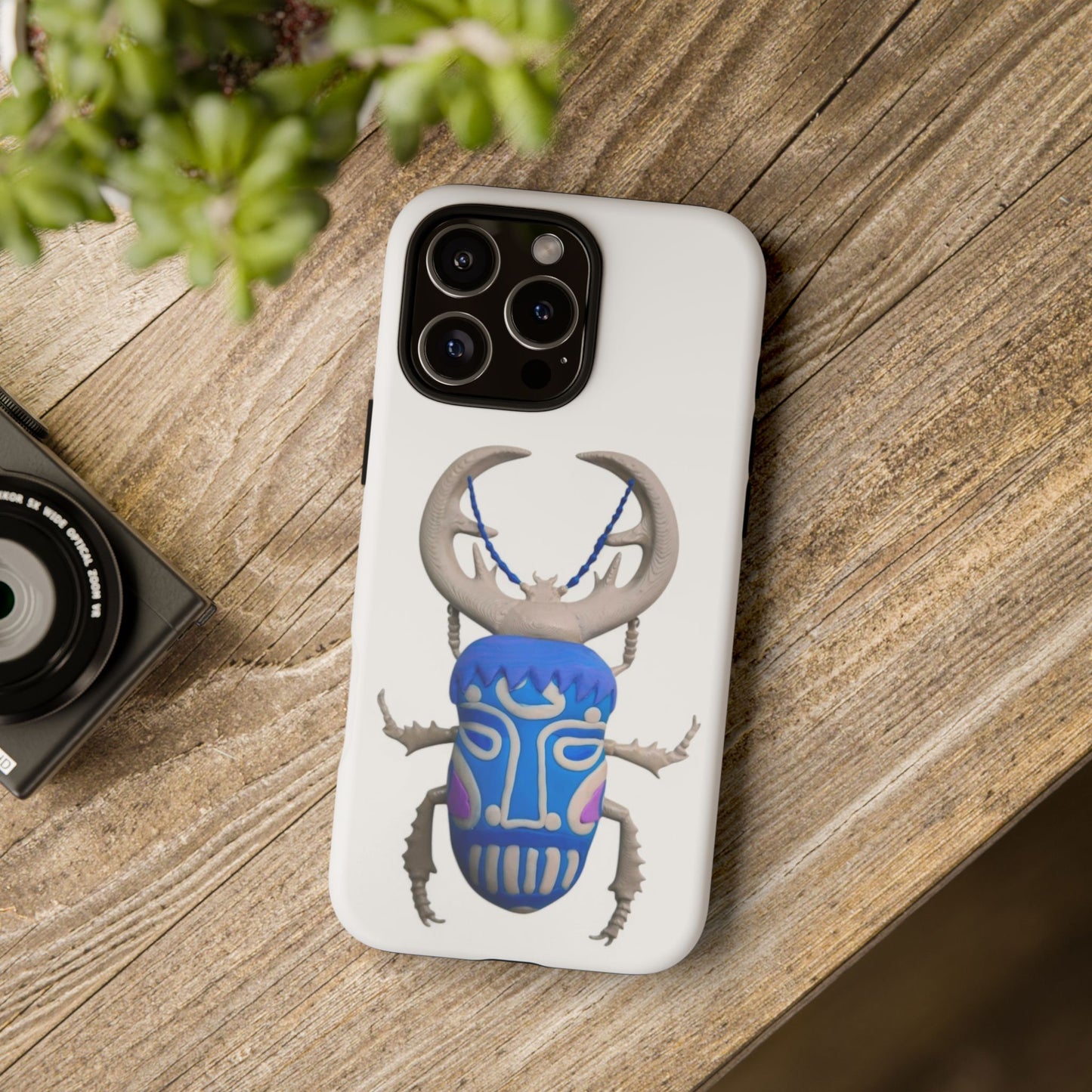 Unique Beetle iPhone 16 Pro Max Case, Tough Cases, Bug Lover Gift, Insect Art, Nature Phone Cover, Eco-Friendly Cell Case