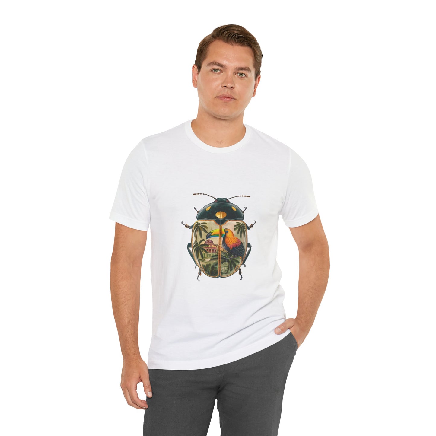 Tropical Beetle Tee, Fun Nature Shirt, Insect Graphic Tee, Summer Casual Wear, Eco-Friendly Fashion