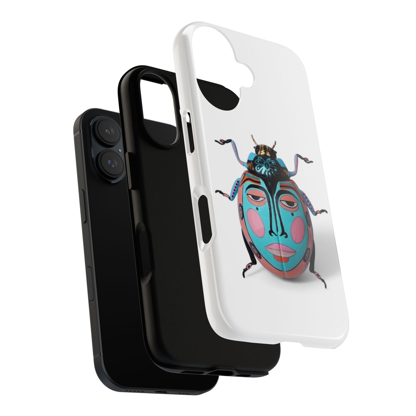 Colorful Beetle Phone Case, Tough Cases, Unique Gift for Insect Lovers, Trendy Accessories, Protection for Smartphones