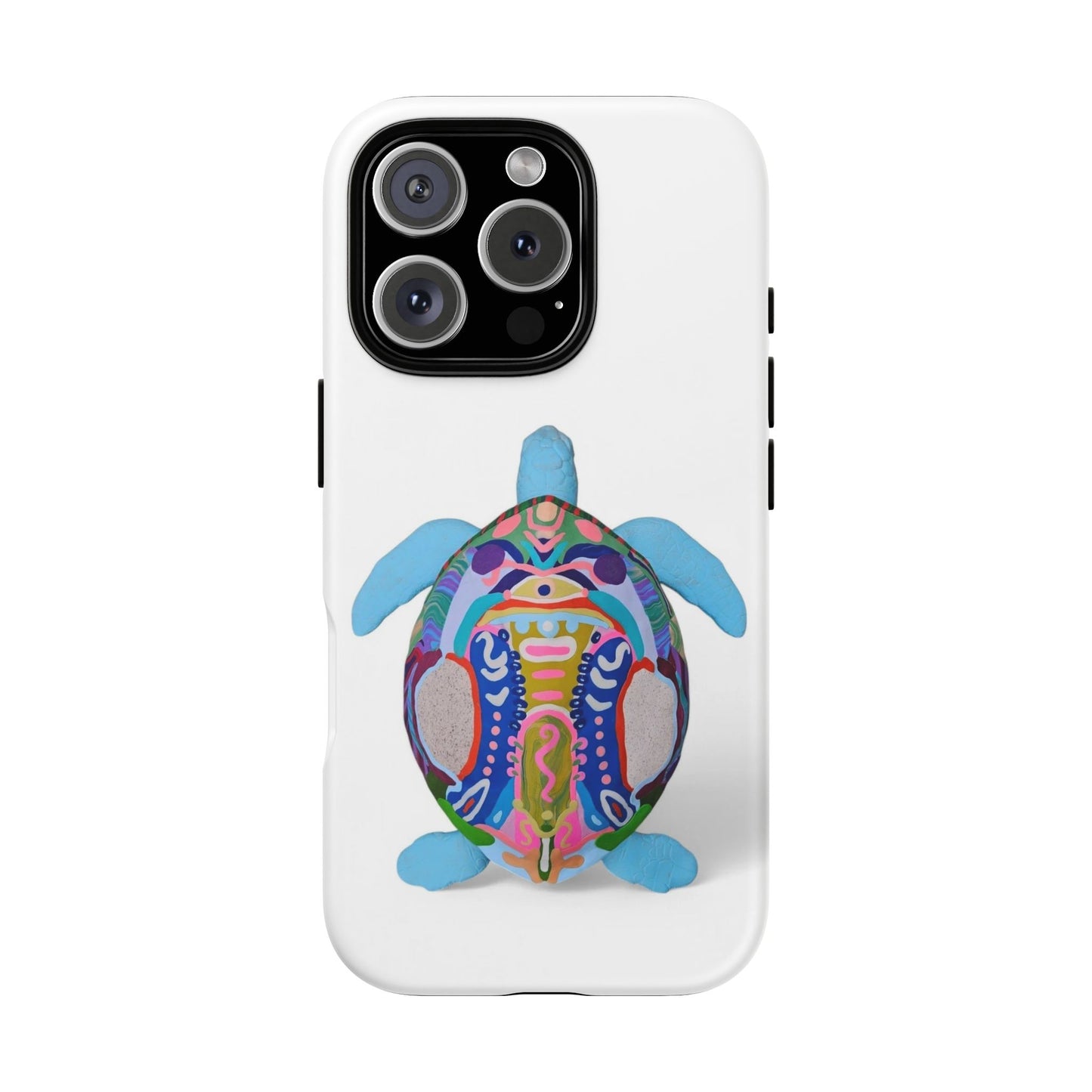 Colorful Turtle Phone Case - Unique Tough Cases for Protection, Gifts, Eco-Friendly, Beach Vibes, Artistic Cover