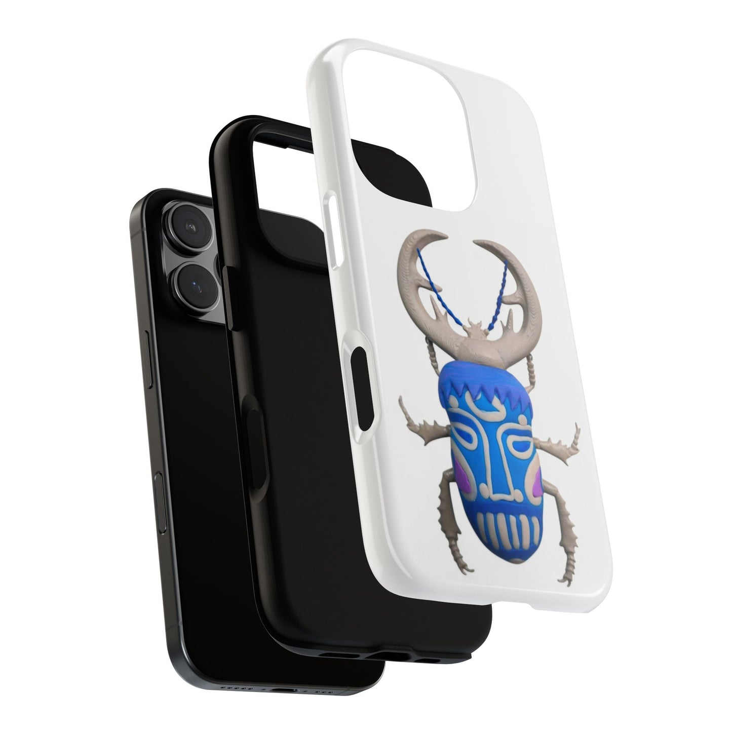 Colorful Beetle Phone Case, Animal-Inspired Tough Case, Unique Smartphone Cover, Insect Art, Fun Gift for Nature Lovers