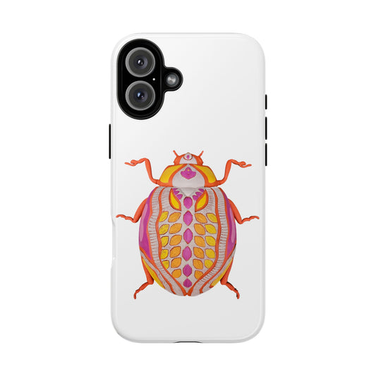 Colorful Beetle Phone Case, Tough Phone Cover, Phone Accessories, Insect Design, Unique Gift for Bug Lovers