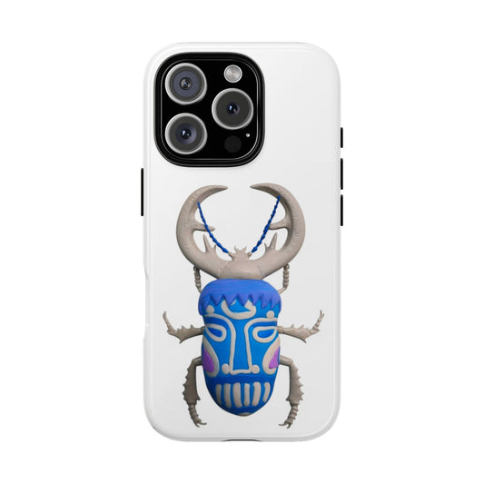Colorful Beetle Phone Case, Animal-Inspired Tough Case, Unique Smartphone Cover, Insect Art, Fun Gift for Nature Lovers