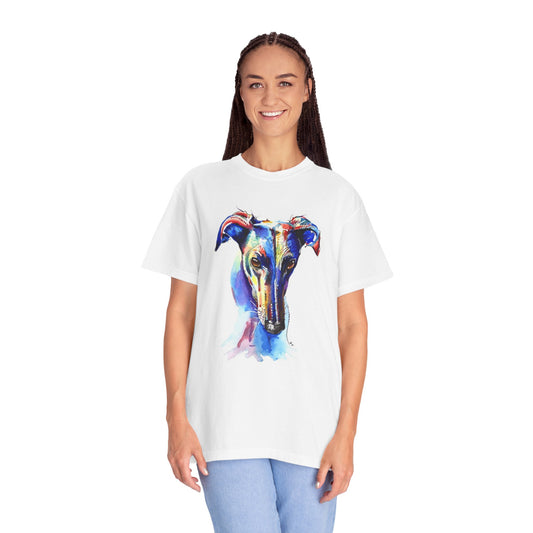 Colorful Dog Art Unisex Cream T-Shirt, Graphic Tee for Dog Lovers, Pet Owner Gift, Casual Wear, Animal Lover Apparel
