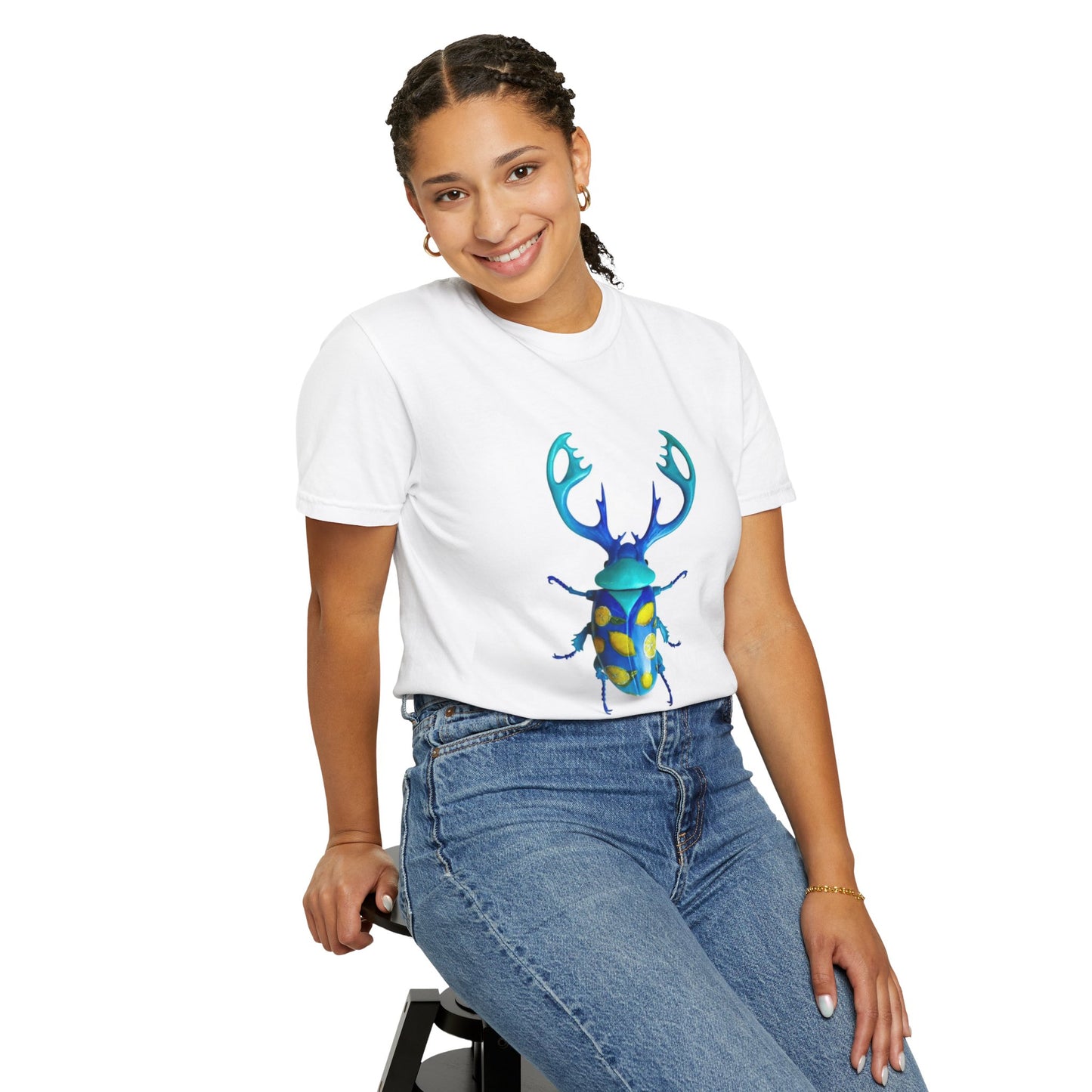 Colorful Beetle Graphic T-shirt, Unisex Tee, Nature Lover Gift, Eco-Friendly Fashion, Summer Style, Insect Art Tee