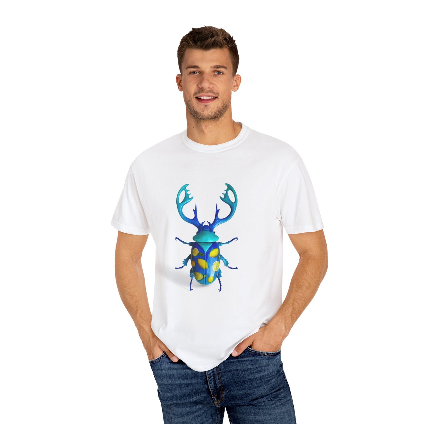 Colorful Beetle Graphic T-shirt, Unisex Tee, Nature Lover Gift, Eco-Friendly Fashion, Summer Style, Insect Art Tee